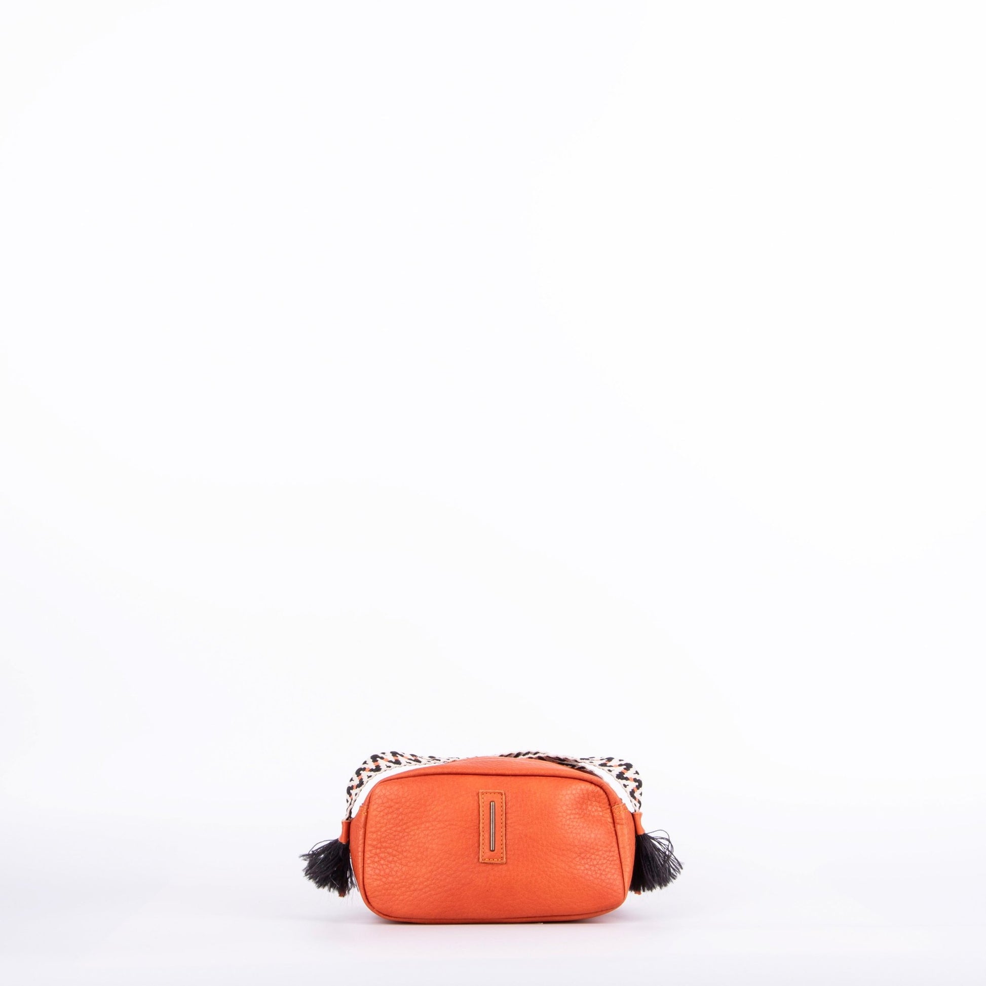 Brook bull + nastro boho zucca - pochette a tracolla in pelle arancione - Marta Ray