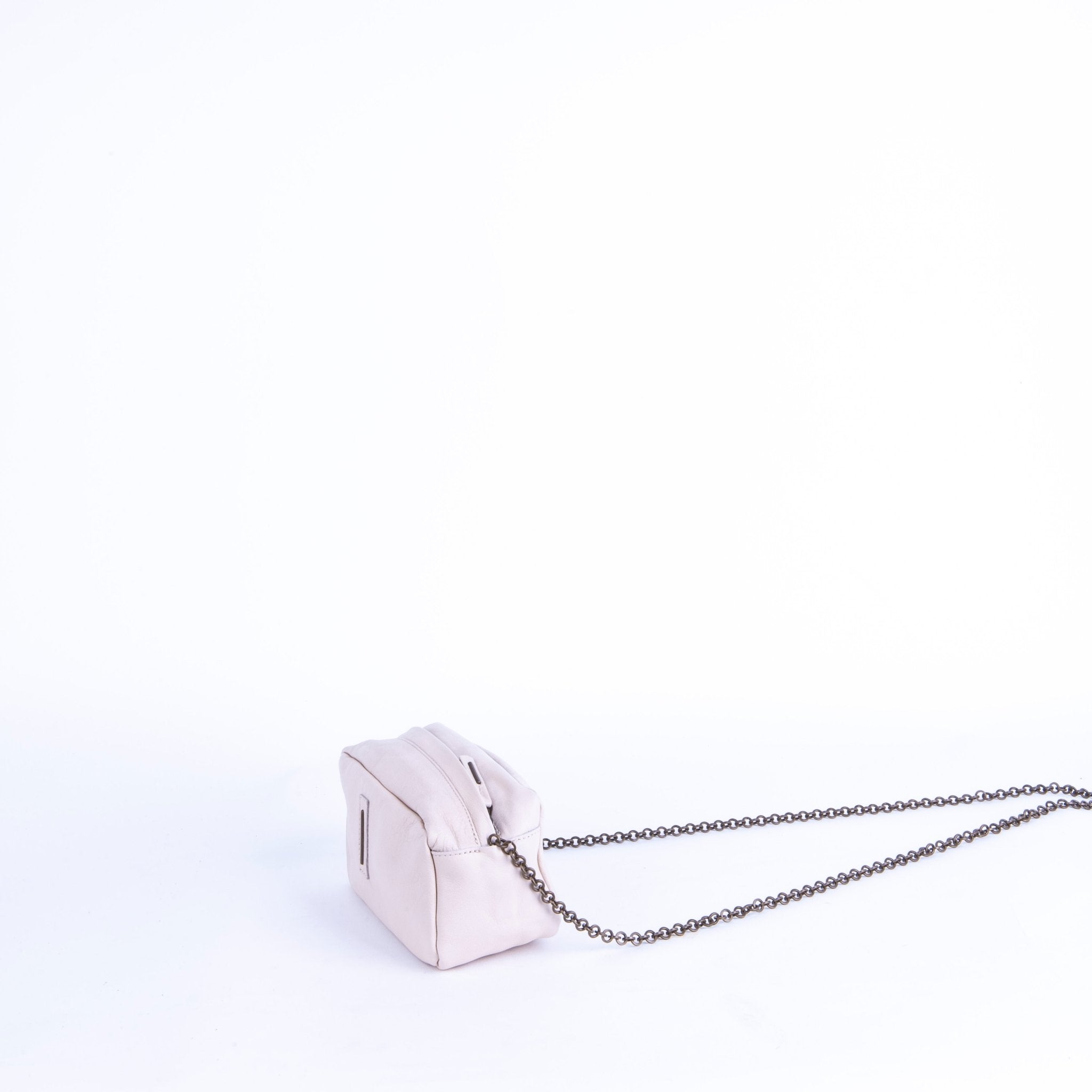Brook mousse latte macchiato - pochette a tracolla in pelle bianca - Marta Ray