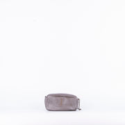 Brook mousse perlato smog silver - pochette a tracolla in pelle grigia - Marta Ray