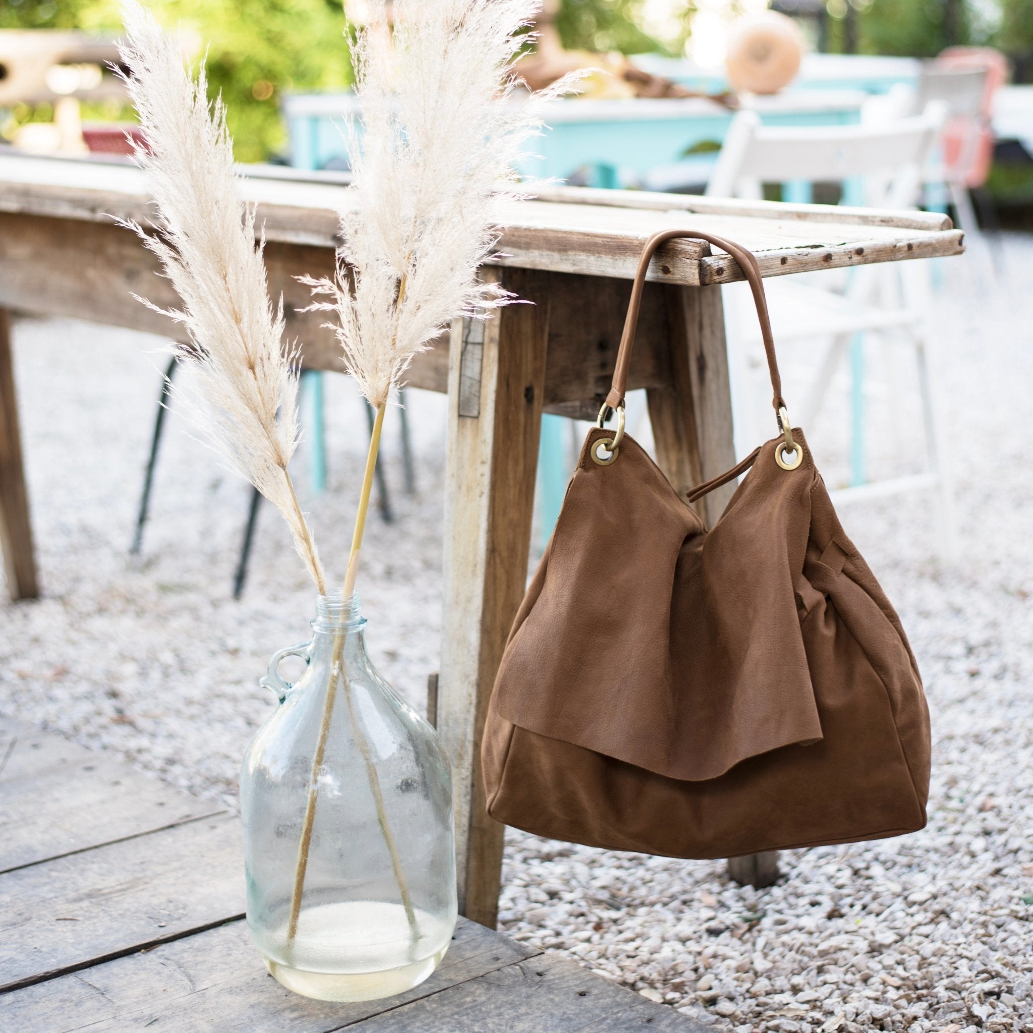 Carrie long beach navy - borsa a tracolla grande in pelle blu - Marta Ray