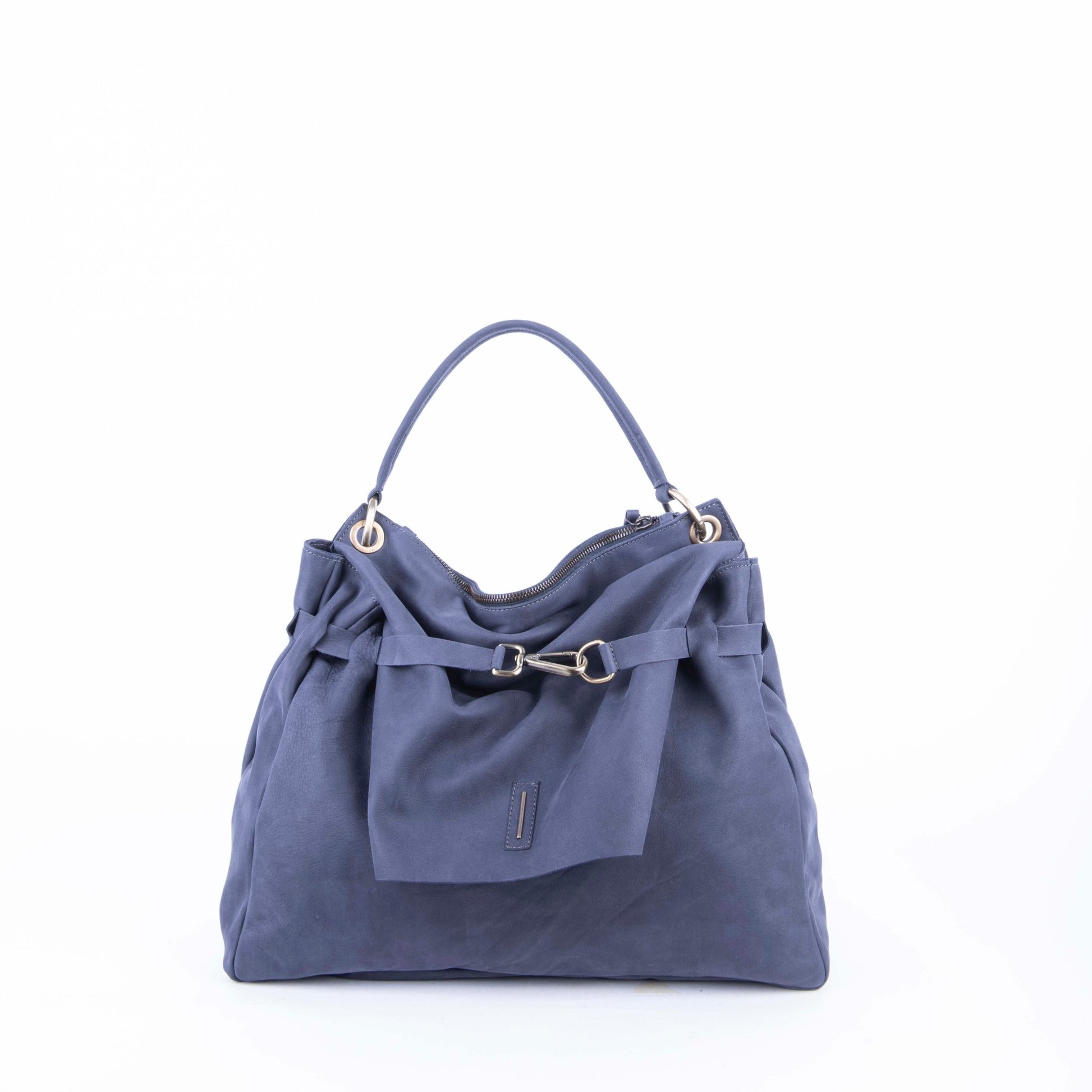 Carrie long beach navy - borsa a tracolla grande in pelle blu - Marta Ray