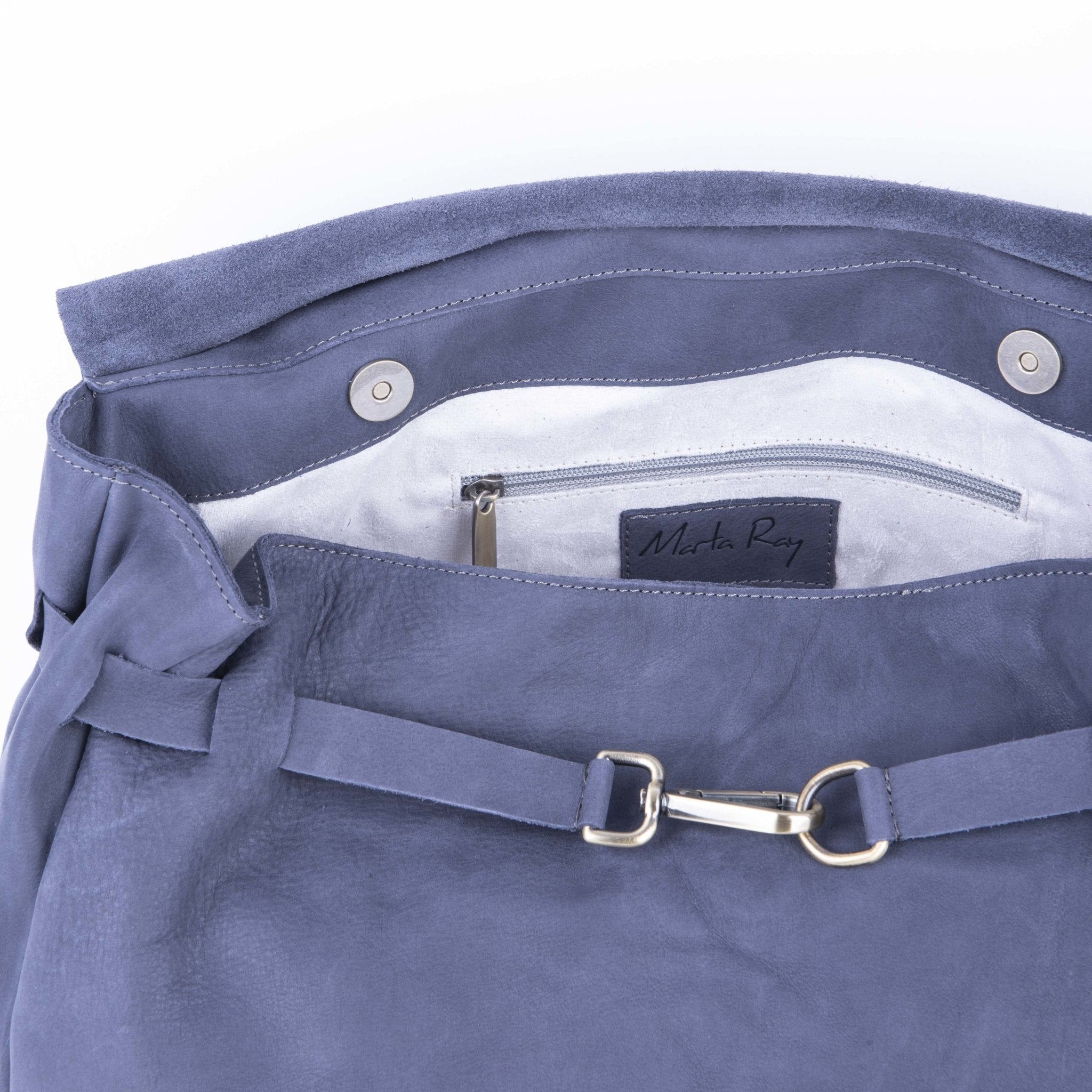 Carrie long beach navy - borsa a tracolla grande in pelle blu - Marta Ray