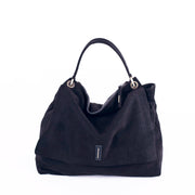 Carrie long beach nero - borsa a tracolla grande in pelle nera - Marta Ray