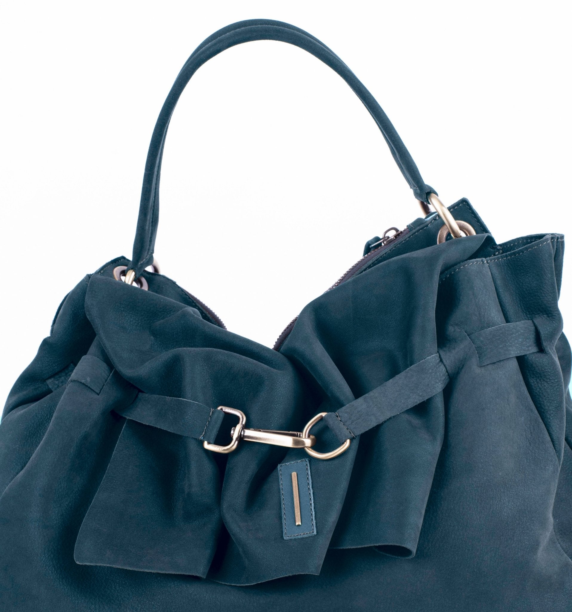 Carrie long beach ottanio - borsa a tracolla grande in pelle blu - Marta Ray
