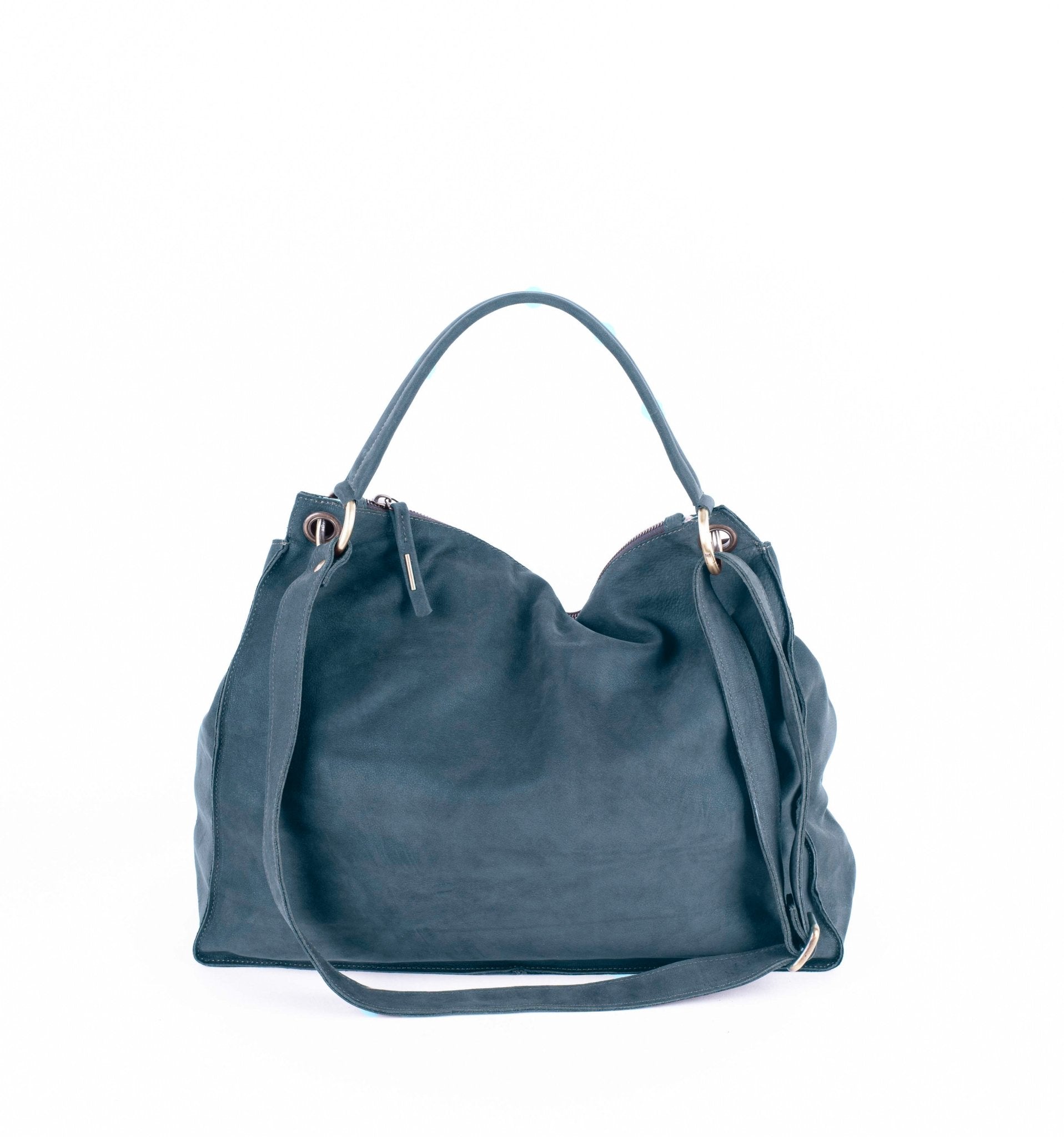 Carrie long beach ottanio - borsa a tracolla grande in pelle blu - Marta Ray