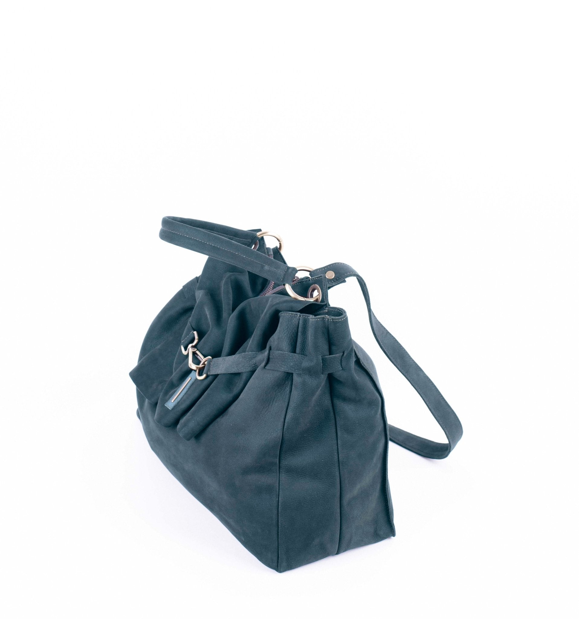 Carrie long beach ottanio - borsa a tracolla grande in pelle blu - Marta Ray