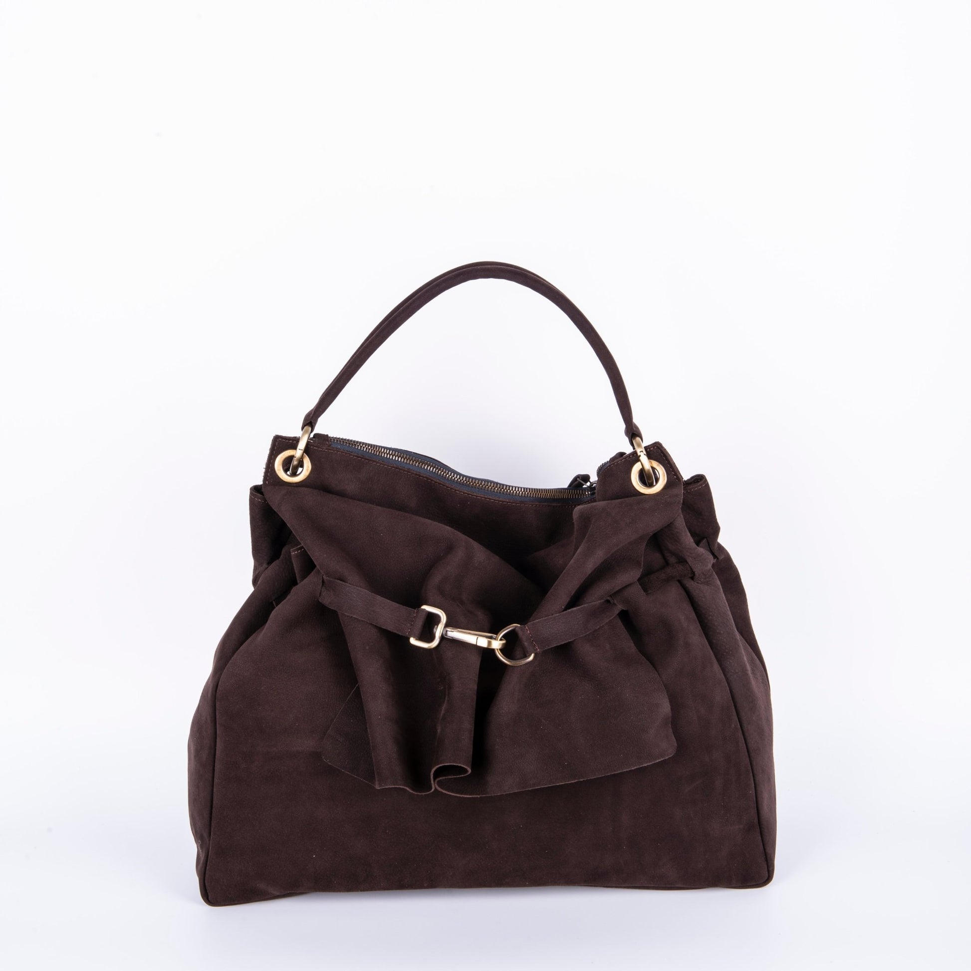 Carrie long beach tdm - borsa a tracolla grande in pelle marrone - Marta Ray