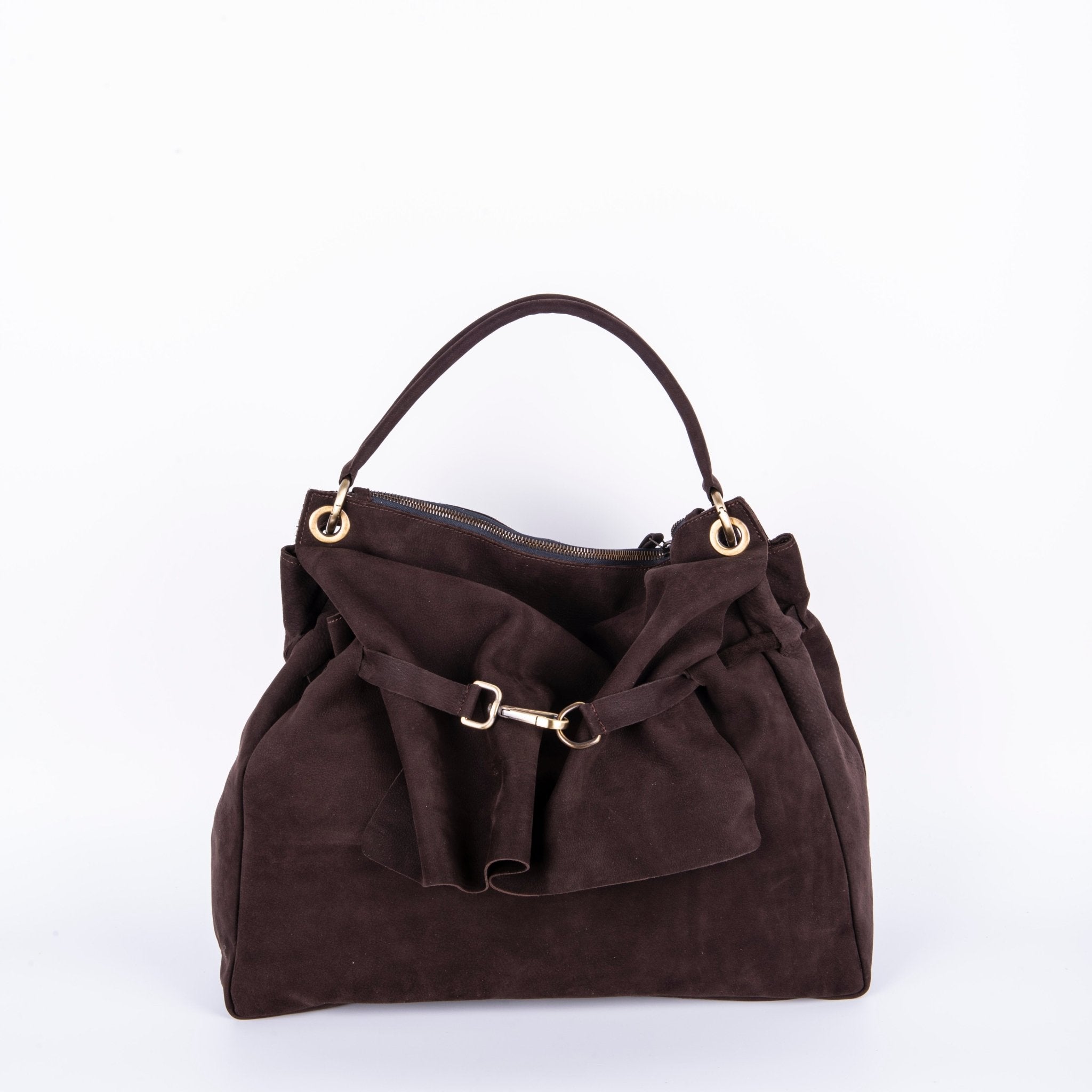 Carrie long beach tdm - borsa a tracolla grande in pelle marrone - Marta Ray
