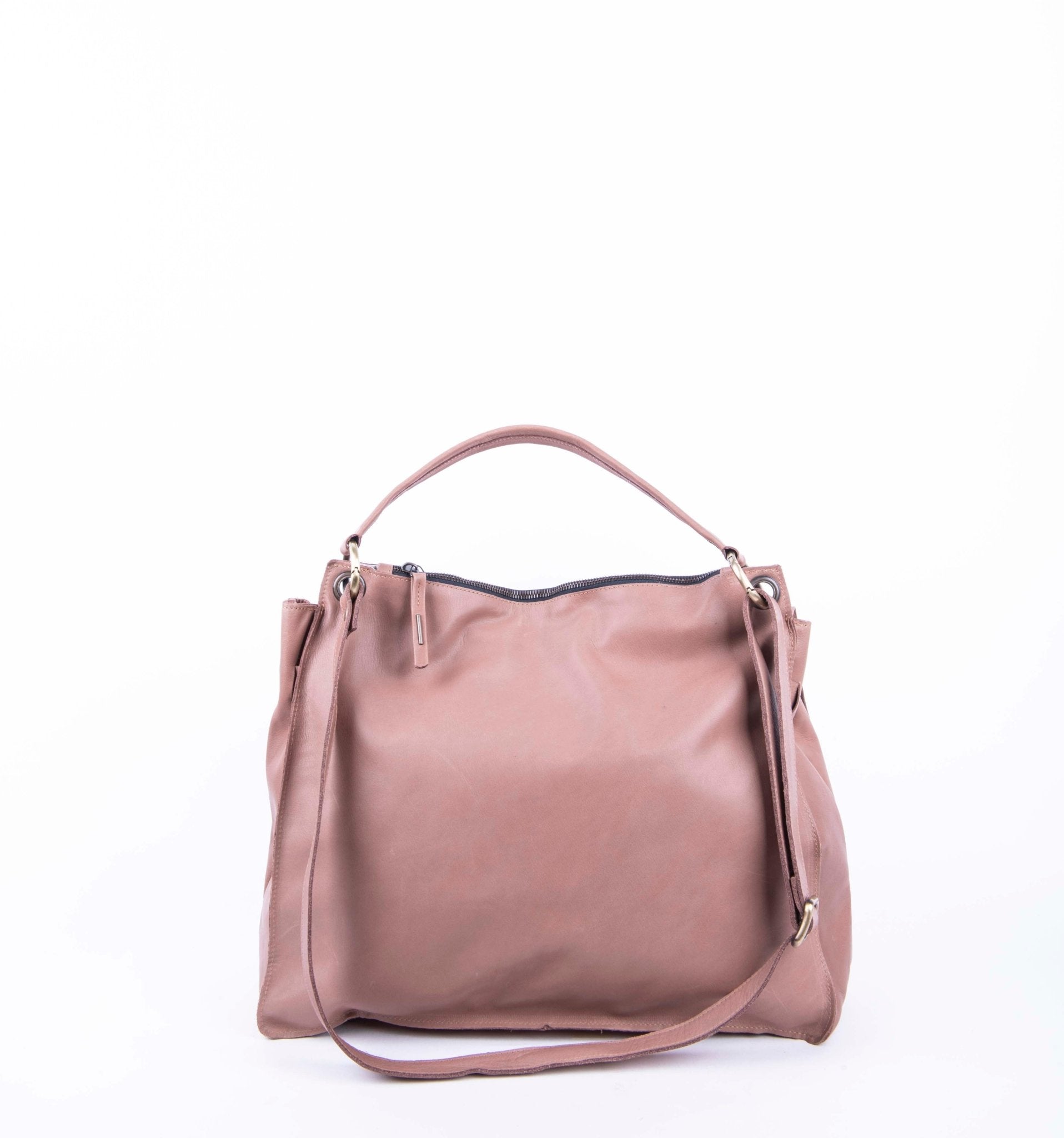 Carrie mousse cammeo - borsa a tracolla grande in pelle rosa - Marta Ray