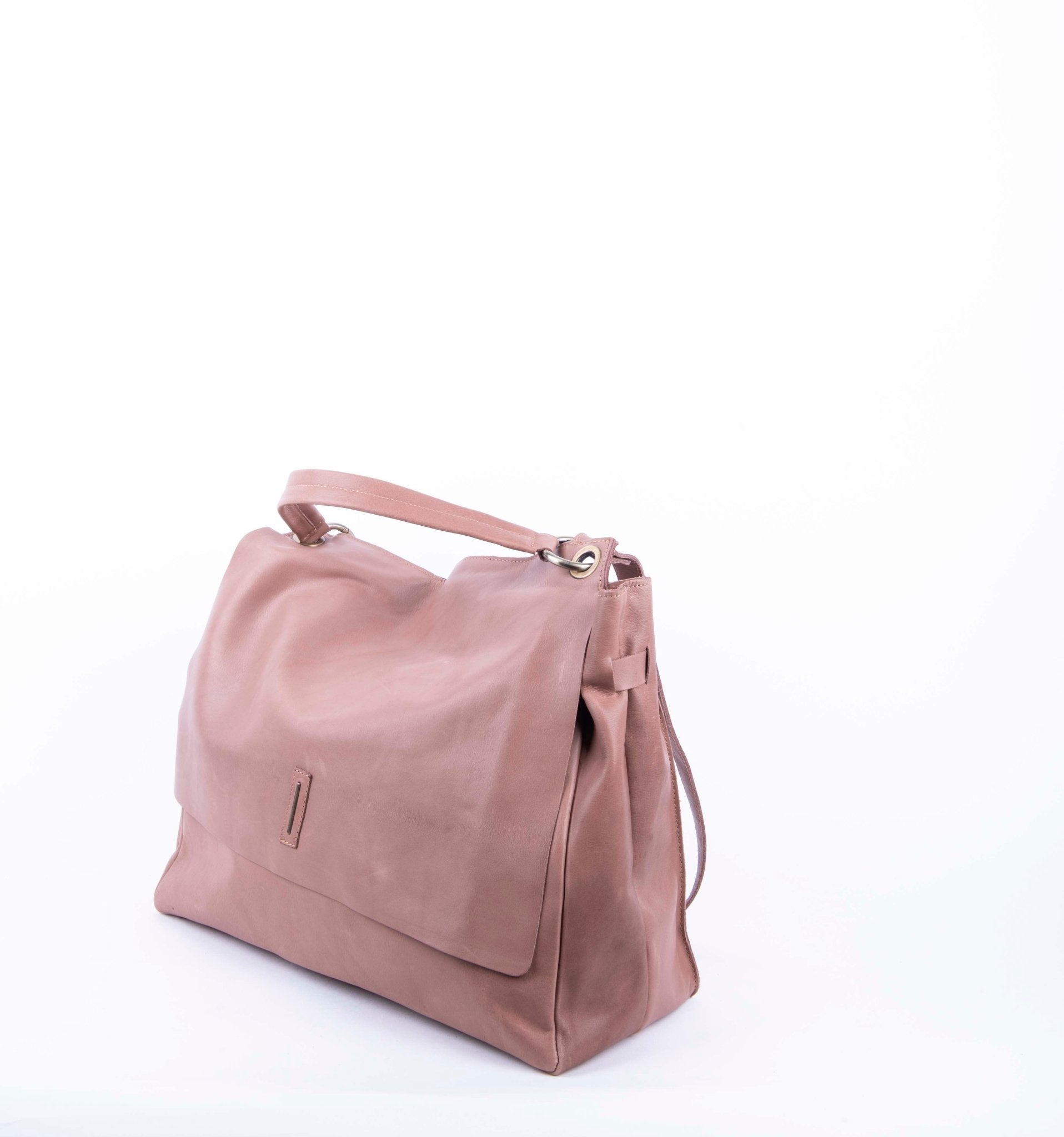 Carrie mousse cammeo - borsa a tracolla grande in pelle rosa - Marta Ray