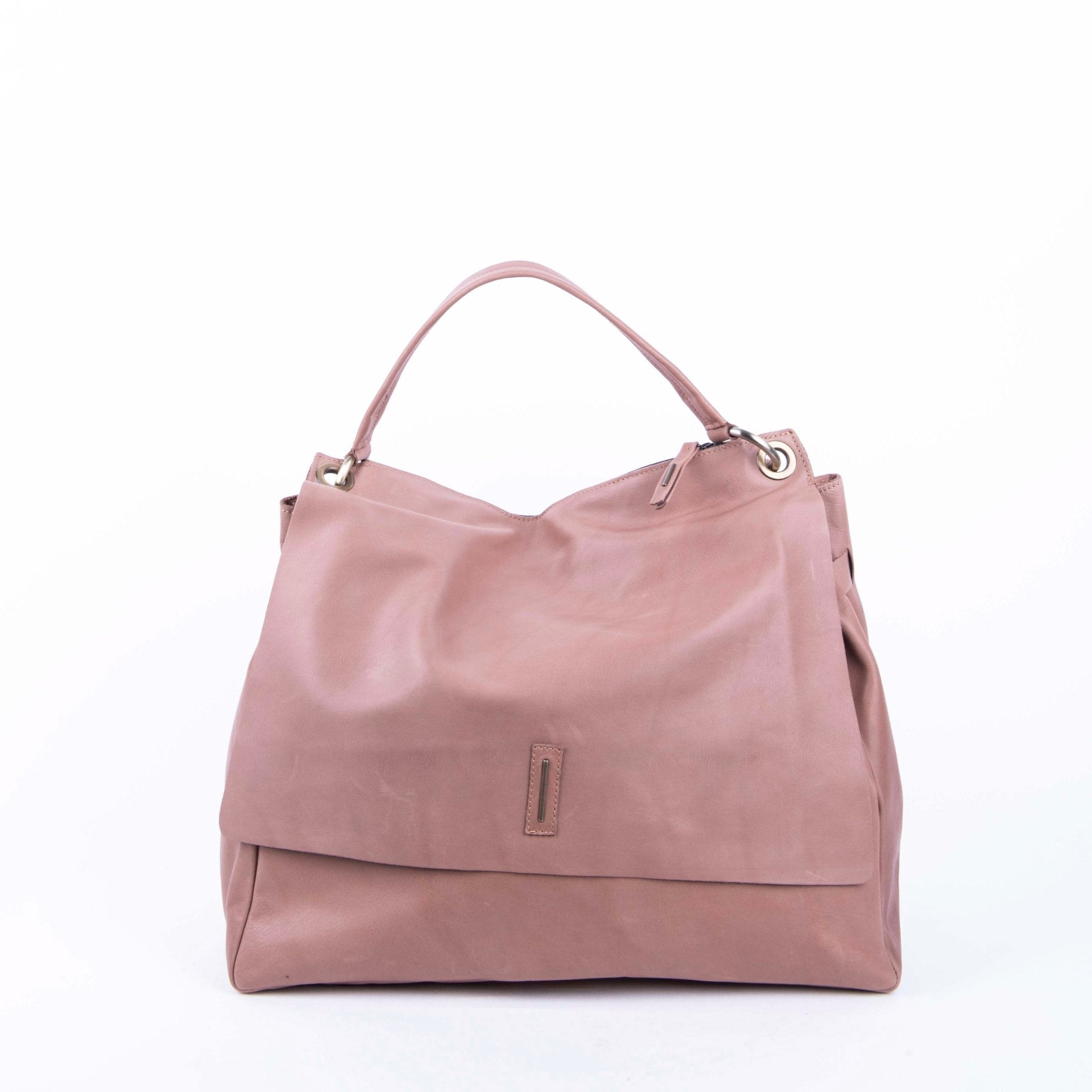 Carrie mousse cammeo - borsa a tracolla grande in pelle rosa - Marta Ray