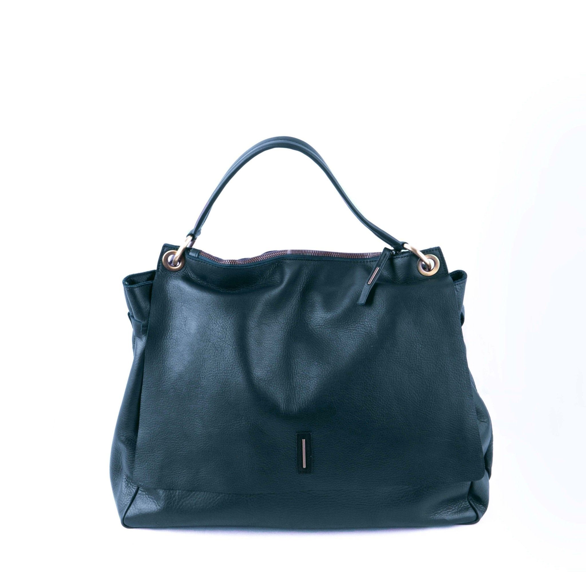 Carrie mousse cardo marino - borsa a tracolla grande in pelle verde - Marta Ray