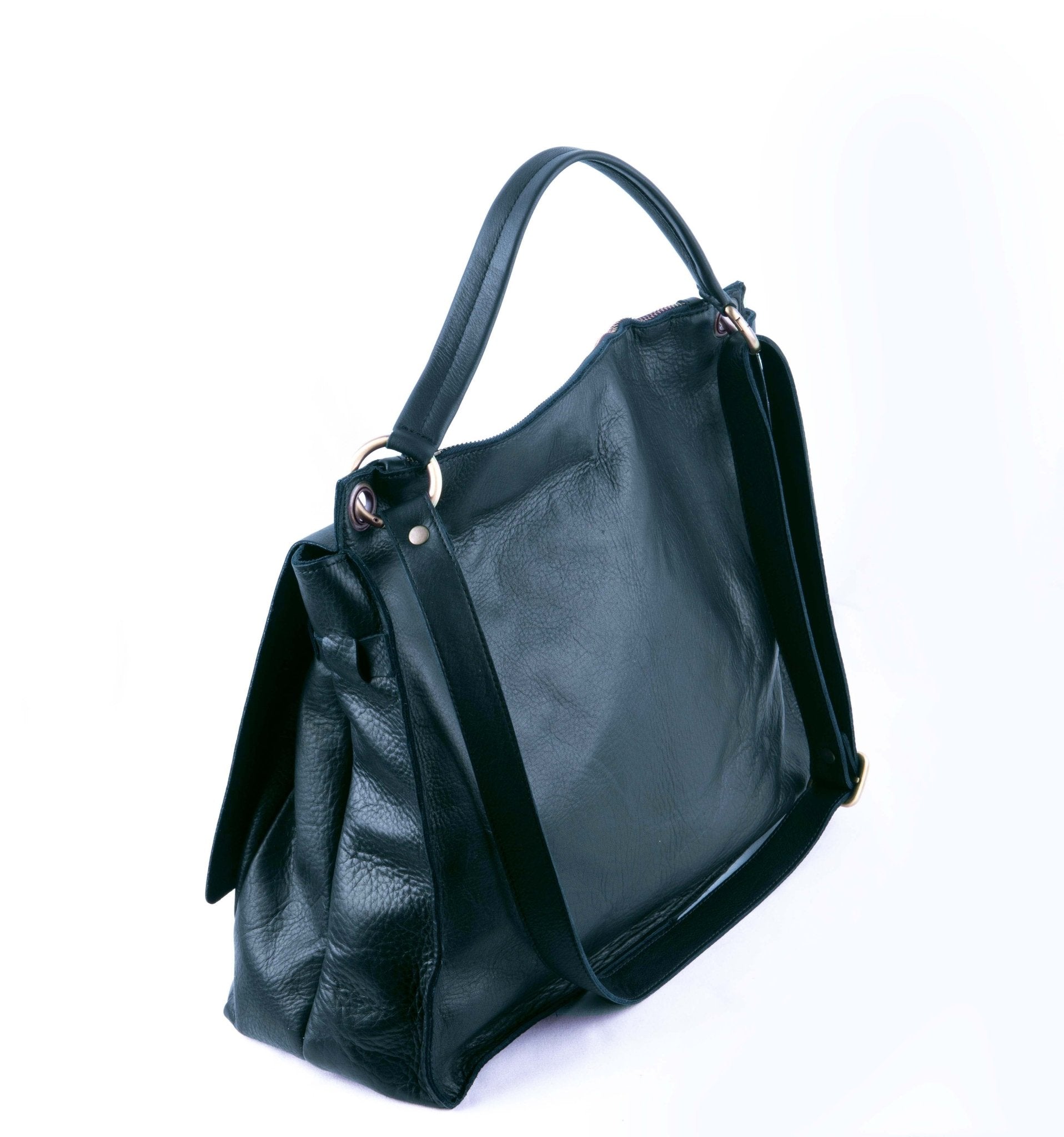 Carrie mousse cardo marino - borsa a tracolla grande in pelle verde - Marta Ray
