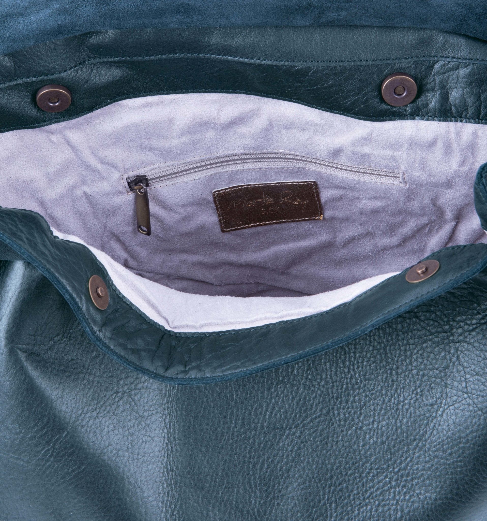 Carrie mousse cardo marino - borsa a tracolla grande in pelle verde - Marta Ray