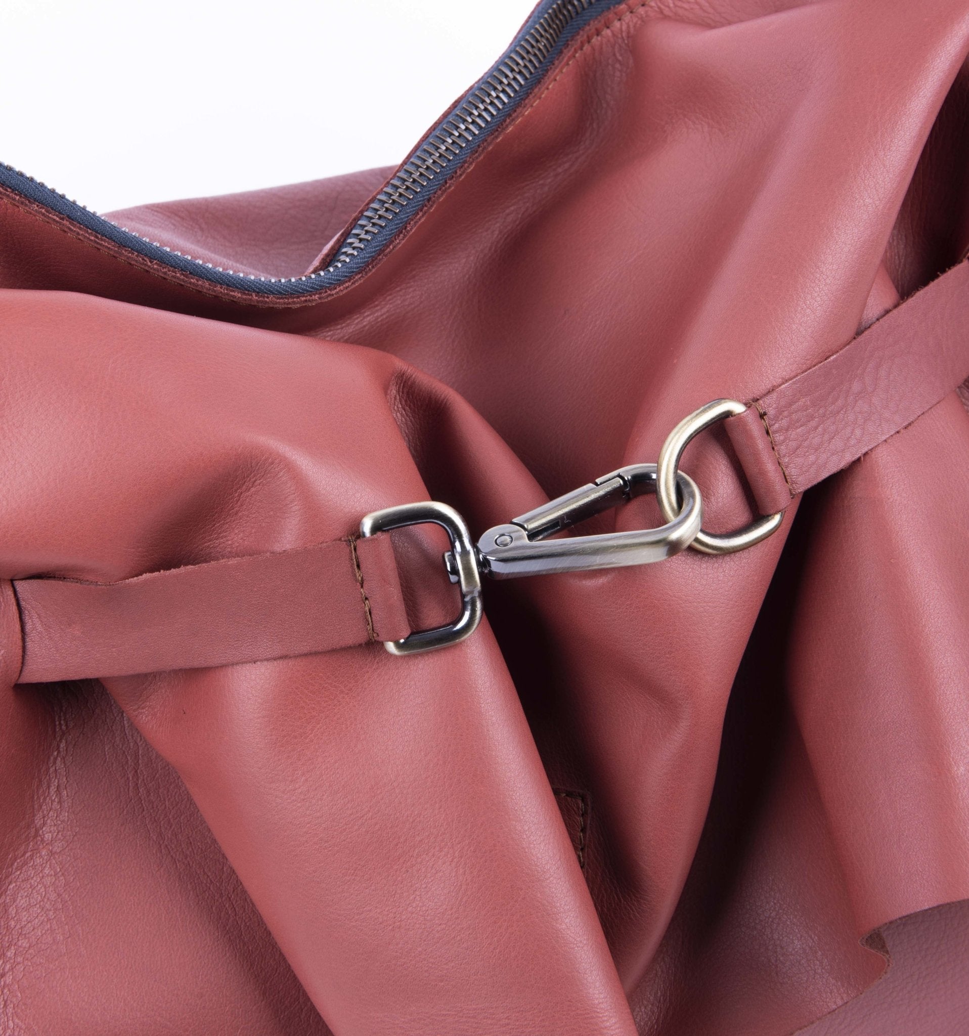Carrie mousse cuoio inglese - borsa a tracolla grande in pelle marrone - Marta Ray