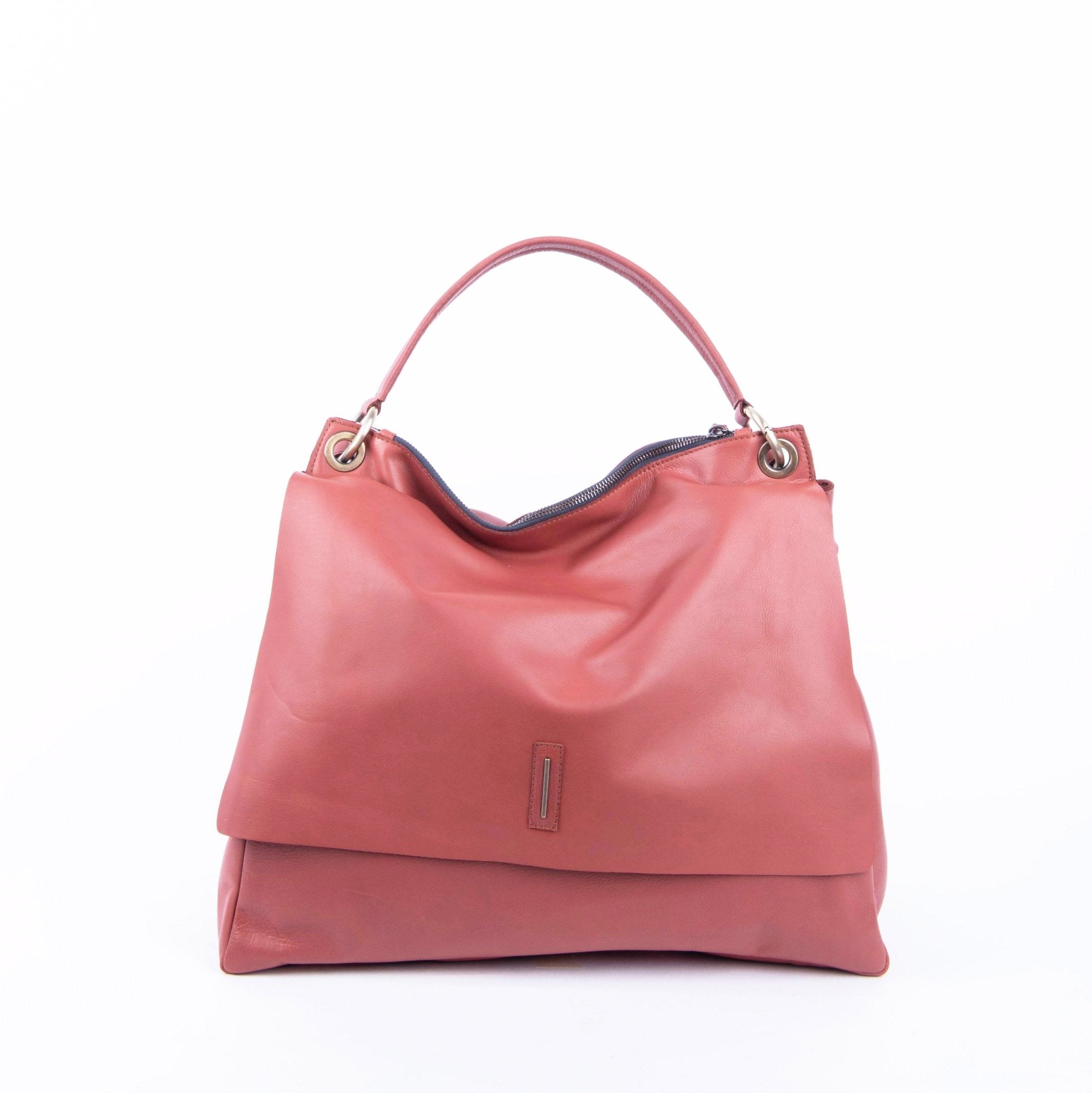Carrie mousse cuoio inglese - borsa a tracolla grande in pelle marrone - Marta Ray
