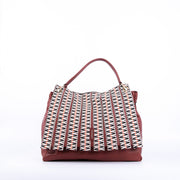 Carrie mousse cuoio inglese + nastro - borsa a tracolla in pelle marrone - Marta Ray