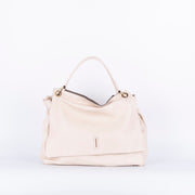 Carrie mousse latte macchiato - borsa a tracolla grande in pelle bianca - Marta Ray