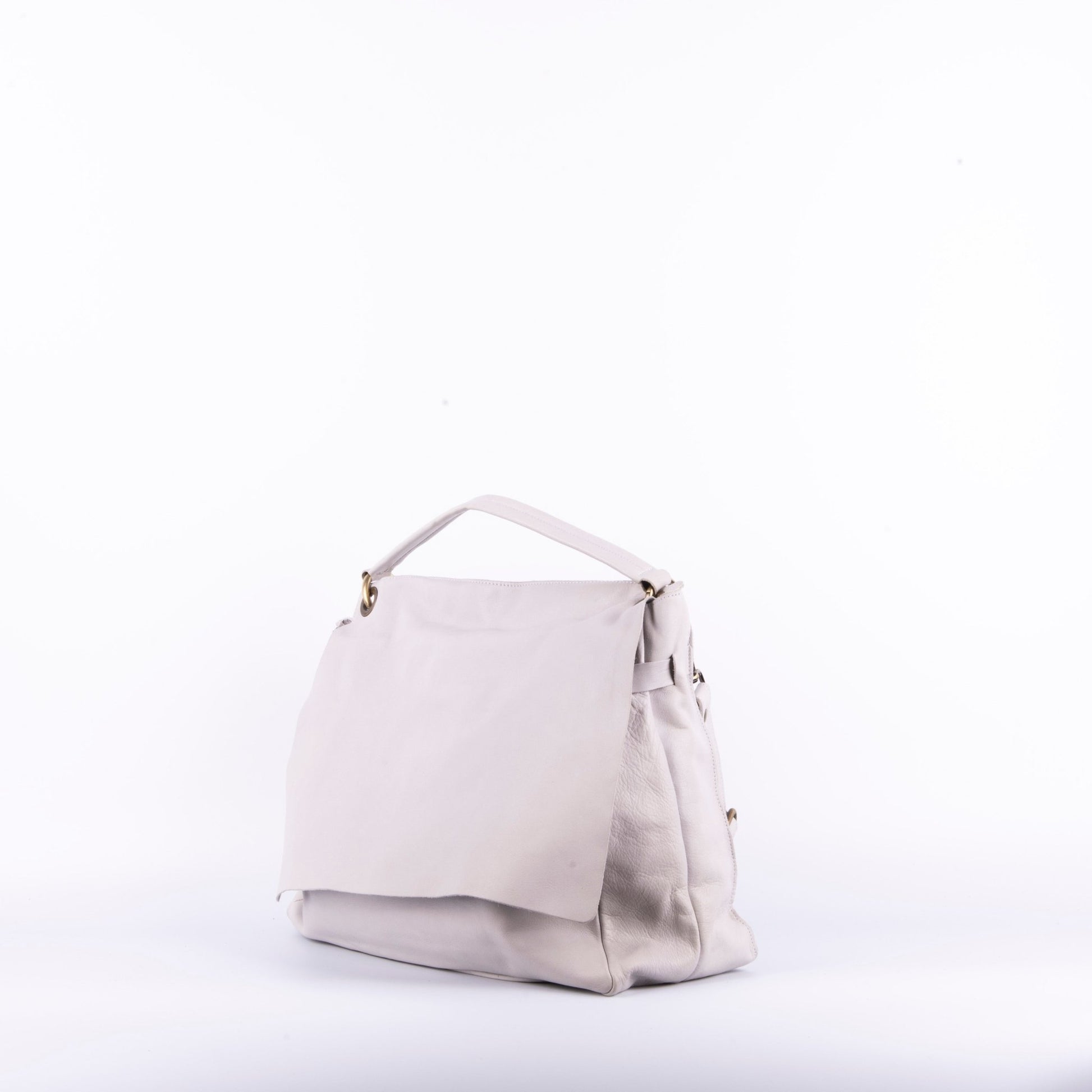 Carrie mousse nuvola - borsa a tracolla grande in pelle bianca - Marta Ray