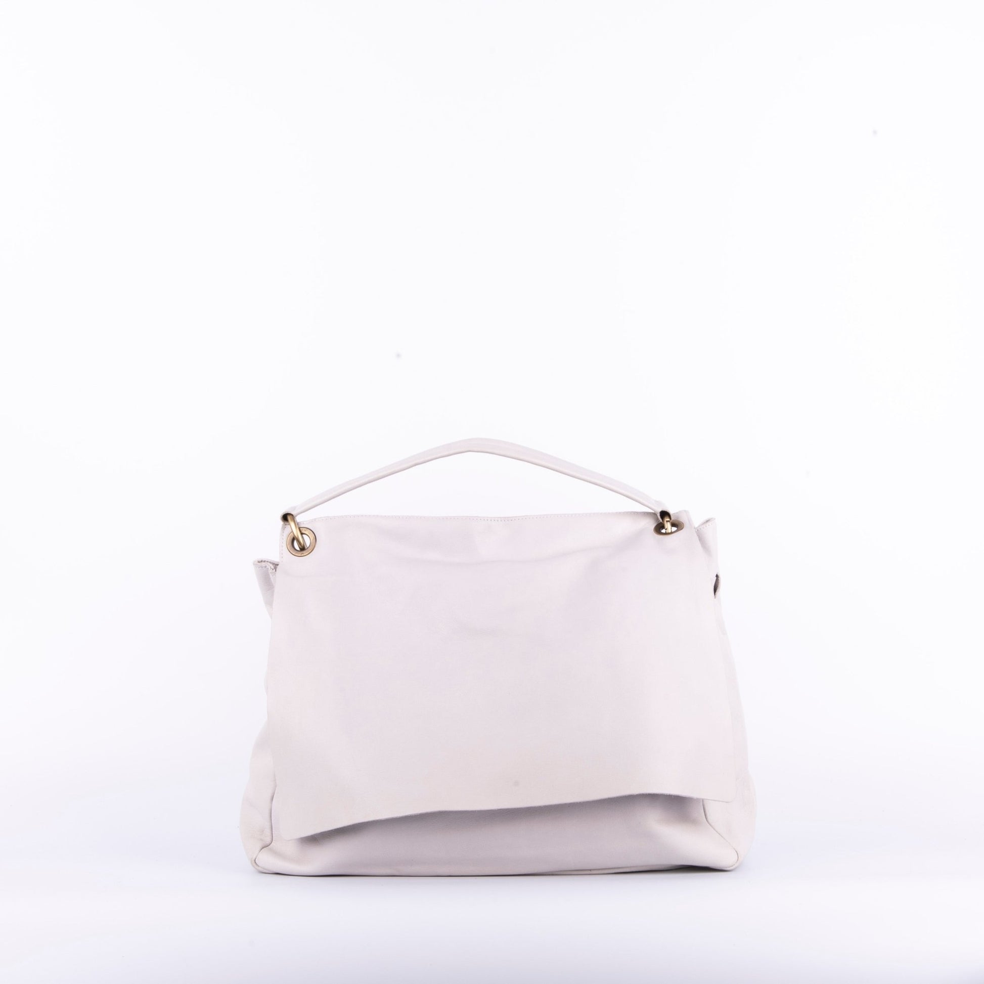 Carrie mousse nuvola - borsa a tracolla grande in pelle bianca - Marta Ray