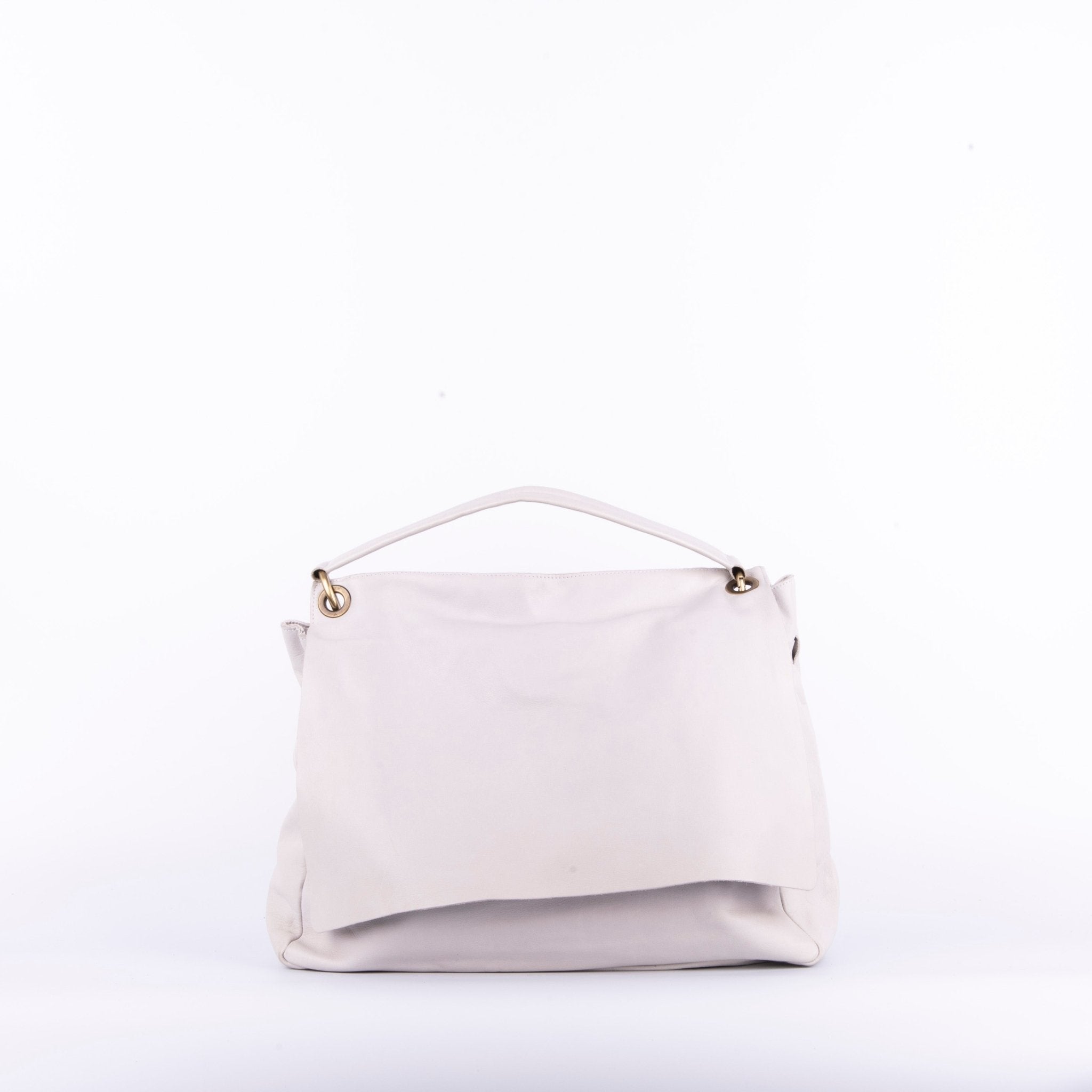 Carrie mousse nuvola - borsa a tracolla grande in pelle bianca - Marta Ray