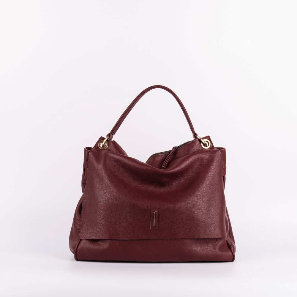 Carrie new york rubino - borsa a tracolla grande in pelle bordo - Marta Ray
