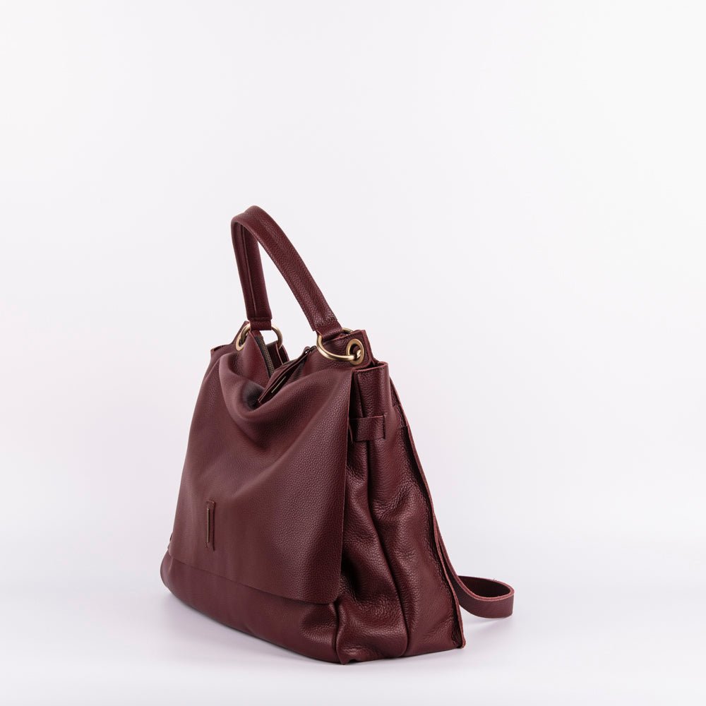 Carrie new york rubino - borsa a tracolla grande in pelle bordo - Marta Ray