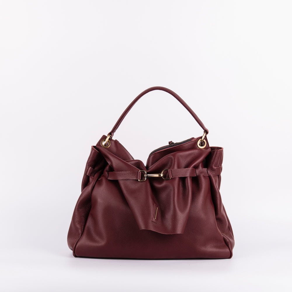 Carrie new york rubino - borsa a tracolla grande in pelle bordo - Marta Ray