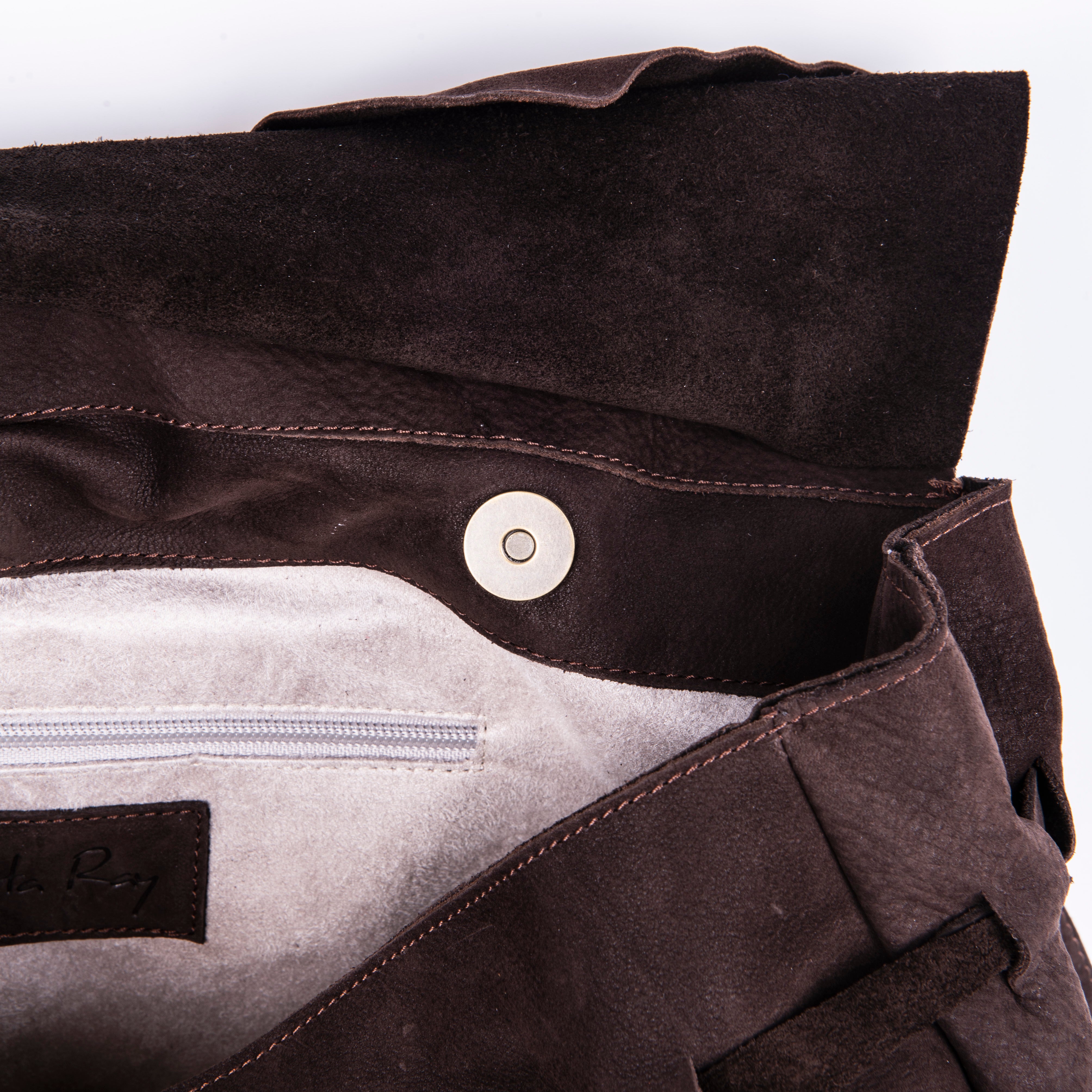 Carrie long beach tdm - large brown leather shoulder bag