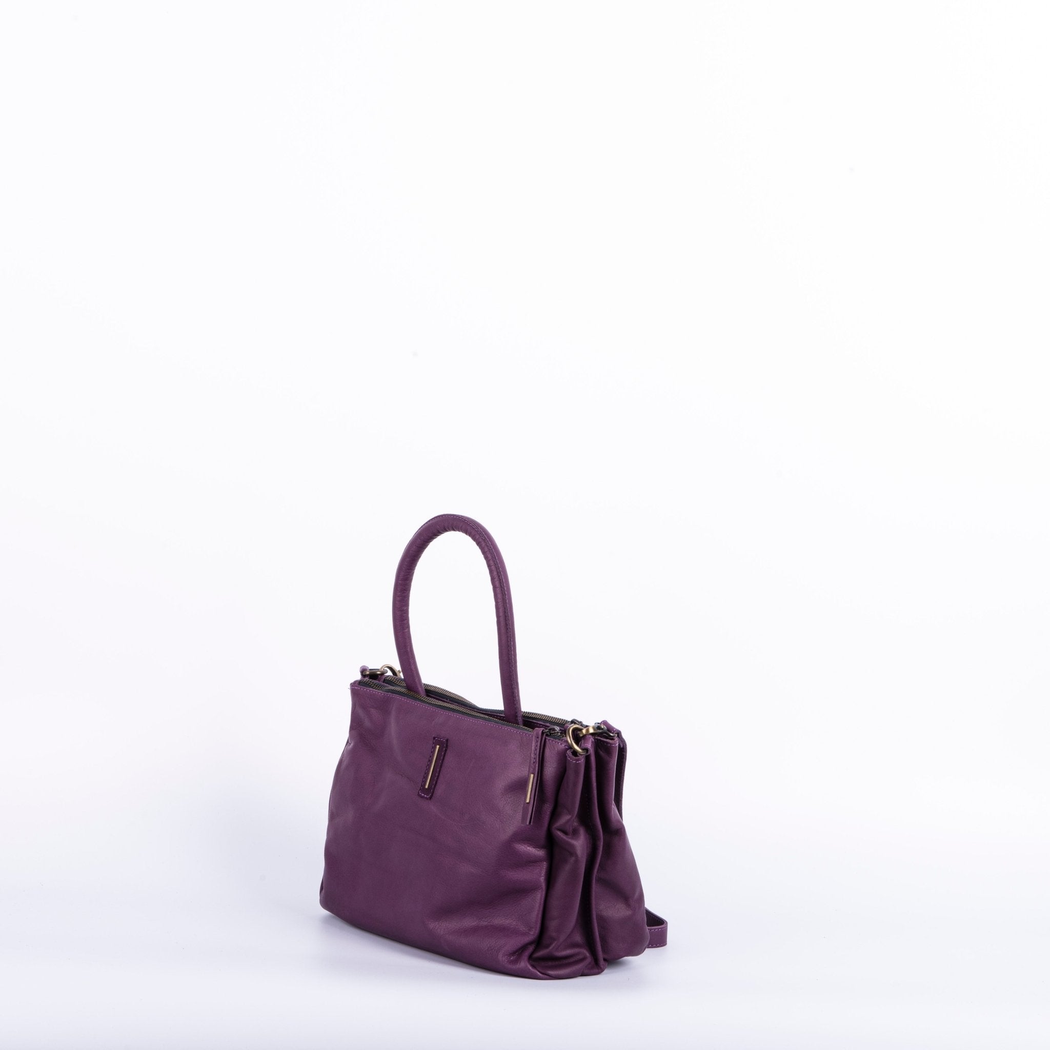 Cate mousse grape wine - borsa a tracolla in pelle viola - Marta Ray