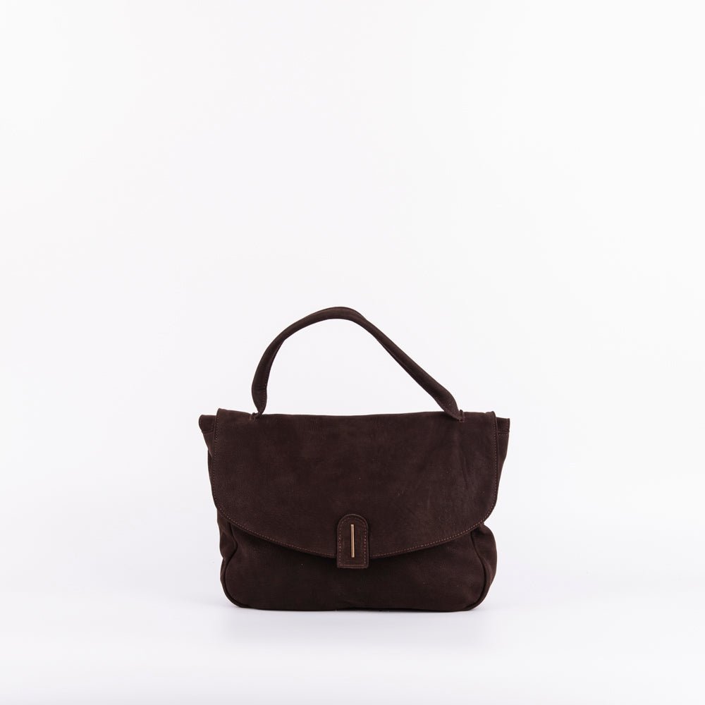 Celeste long beach tdm - postina a tracolla in pelle marrone - Marta Ray