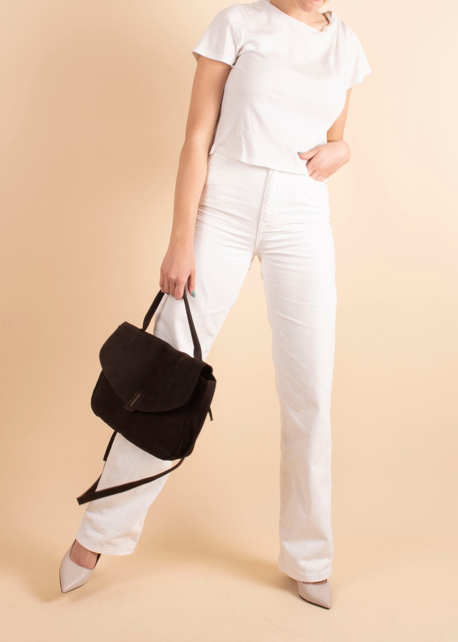 Celeste long beach tdm - postina a tracolla in pelle marrone - Marta Ray