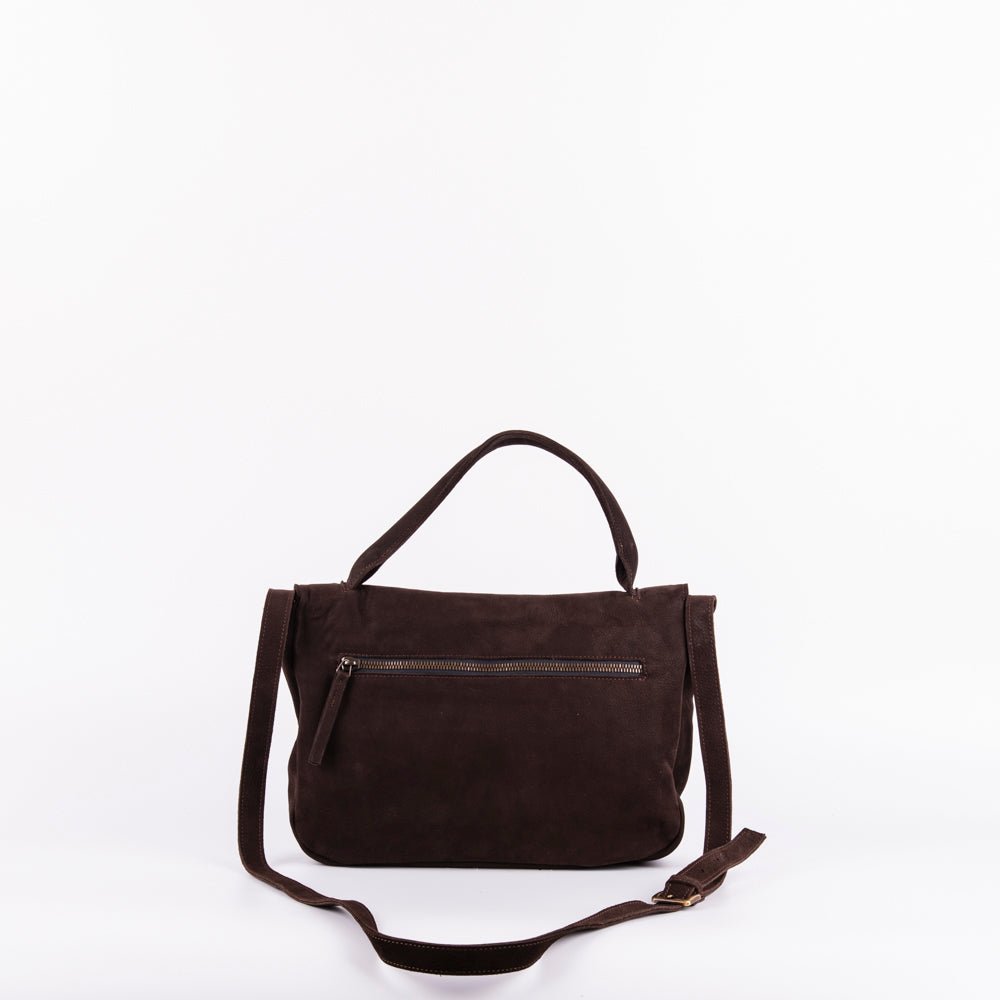 Celeste long beach tdm - postina a tracolla in pelle marrone - Marta Ray