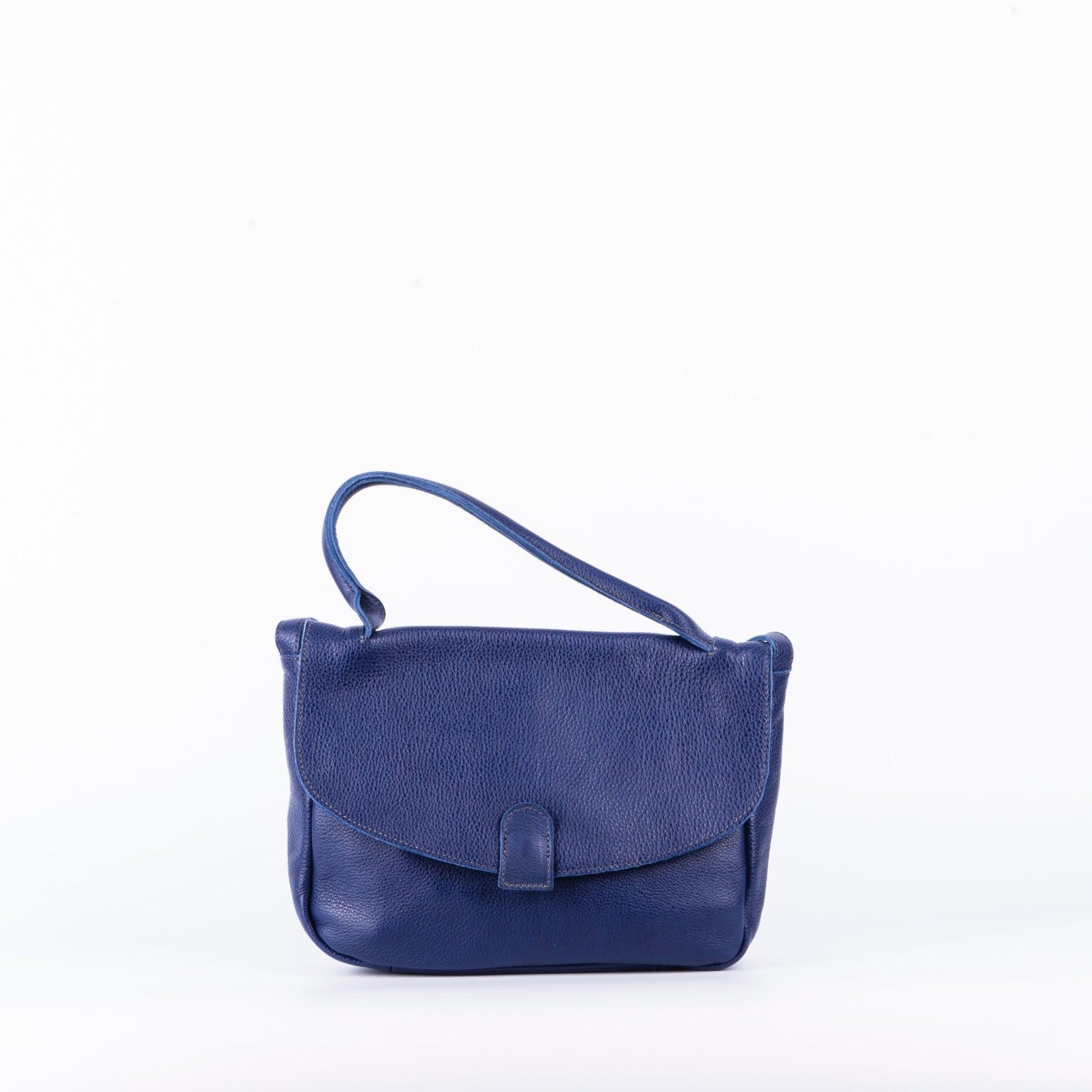 Celeste martellato blu elettrico - postina a tracolla in pelle blu - Marta Ray