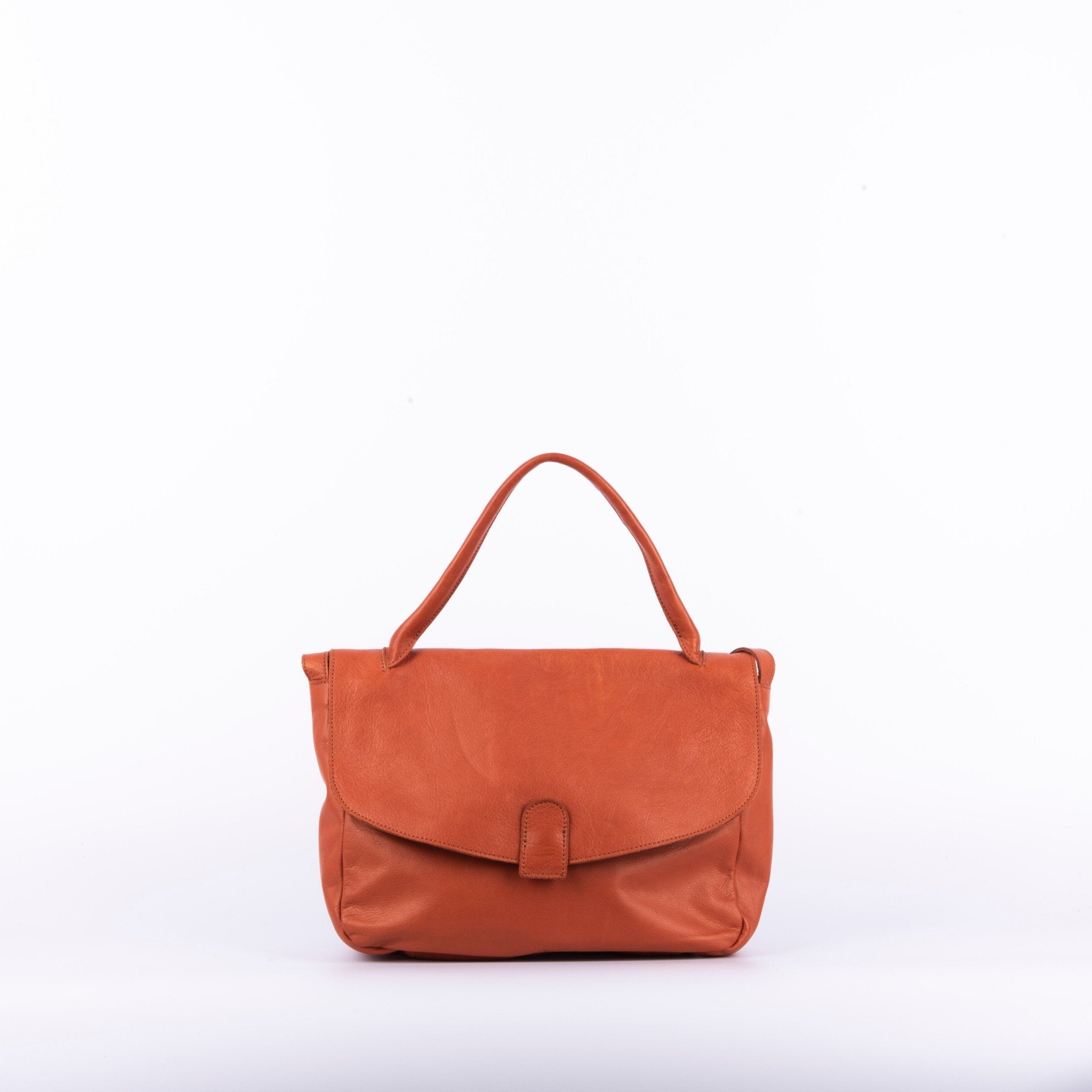 Celeste mousse mattone - postina a tracolla in pelle rossa - Marta Ray