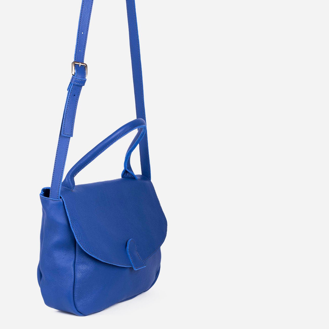 Celeste new york bluebird - postina a tracolla in pelle blu - Marta Ray