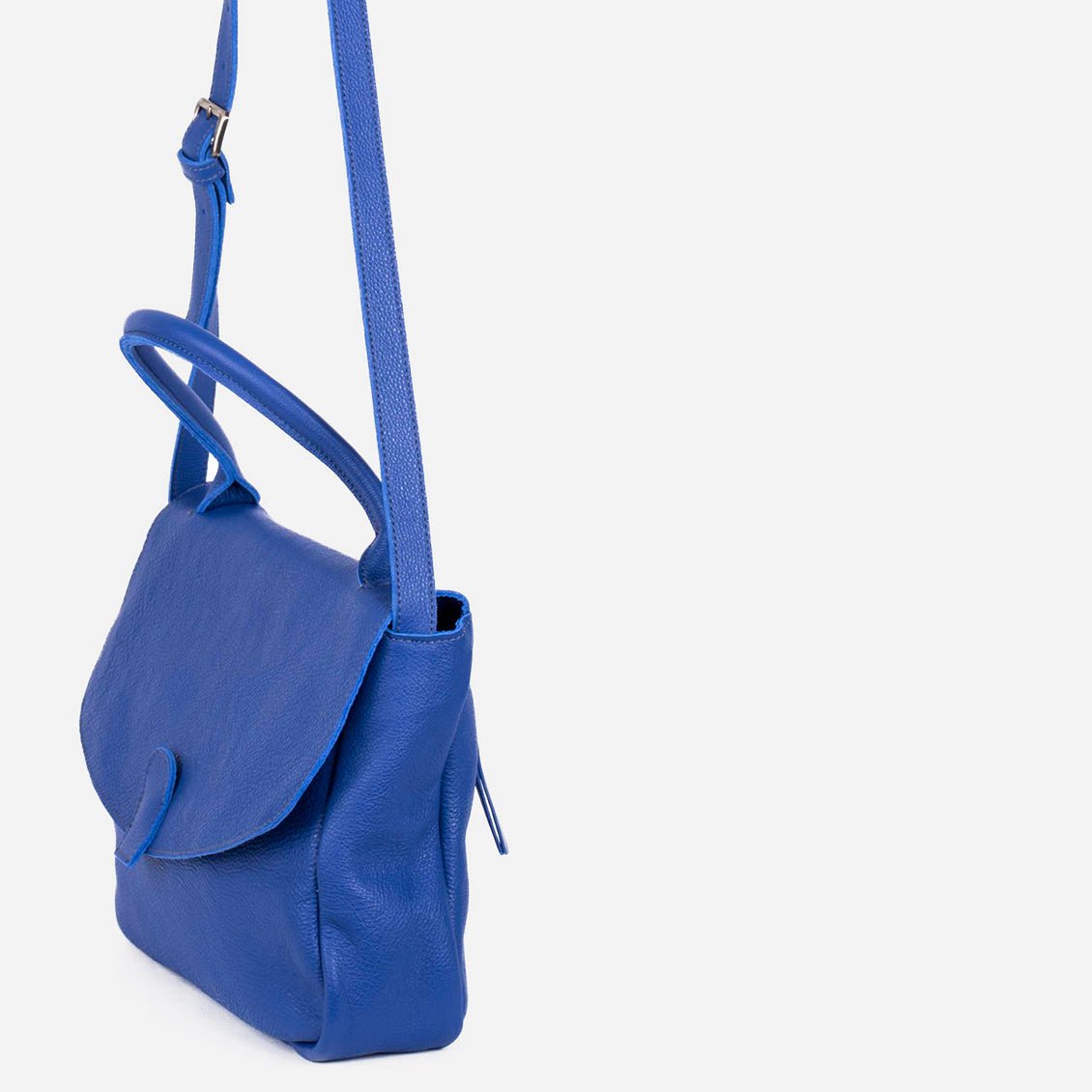 Celeste new york bluebird - postina a tracolla in pelle blu - Marta Ray