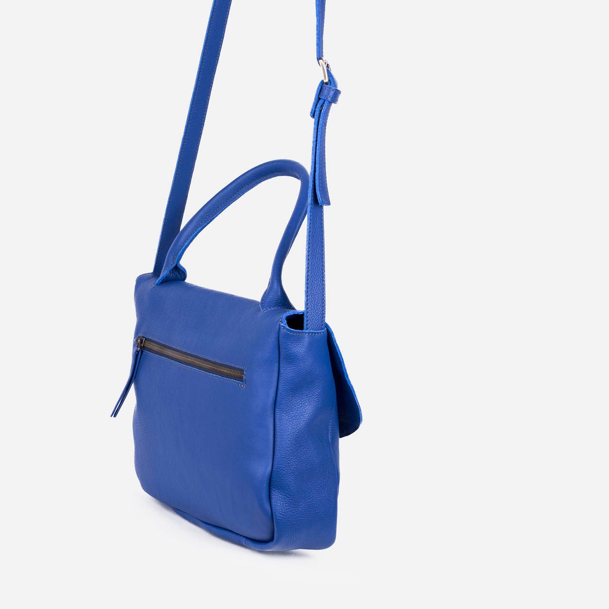 Celeste new york bluebird - postina a tracolla in pelle blu - Marta Ray
