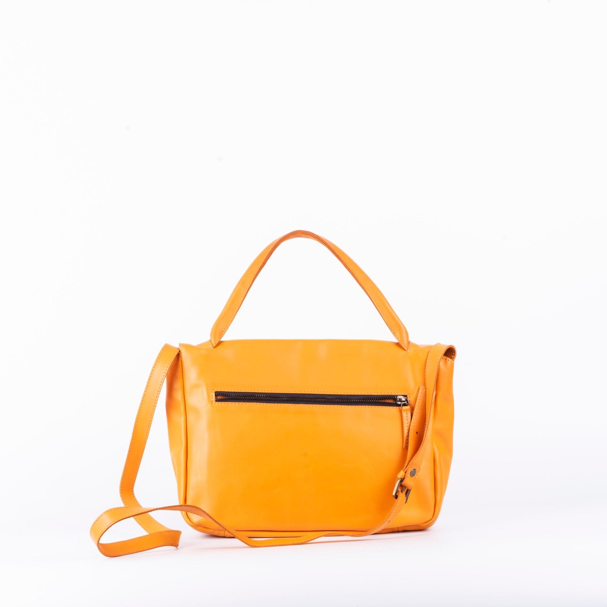 Celeste odessa mango - postina a tracolla in pelle arancione - Marta Ray
