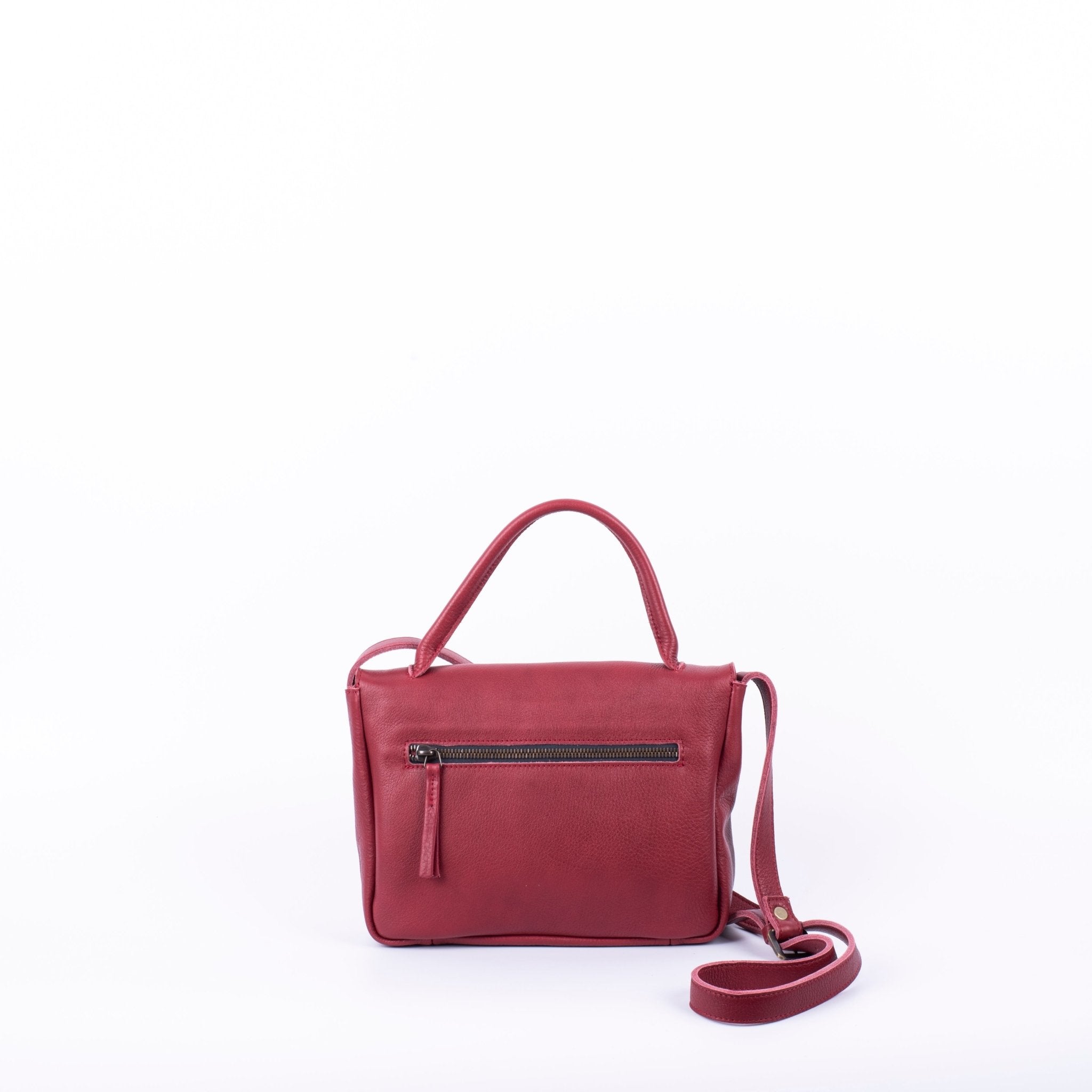Chika mousse reverse rubino - postina a tracolla in pelle rossa - Marta Ray