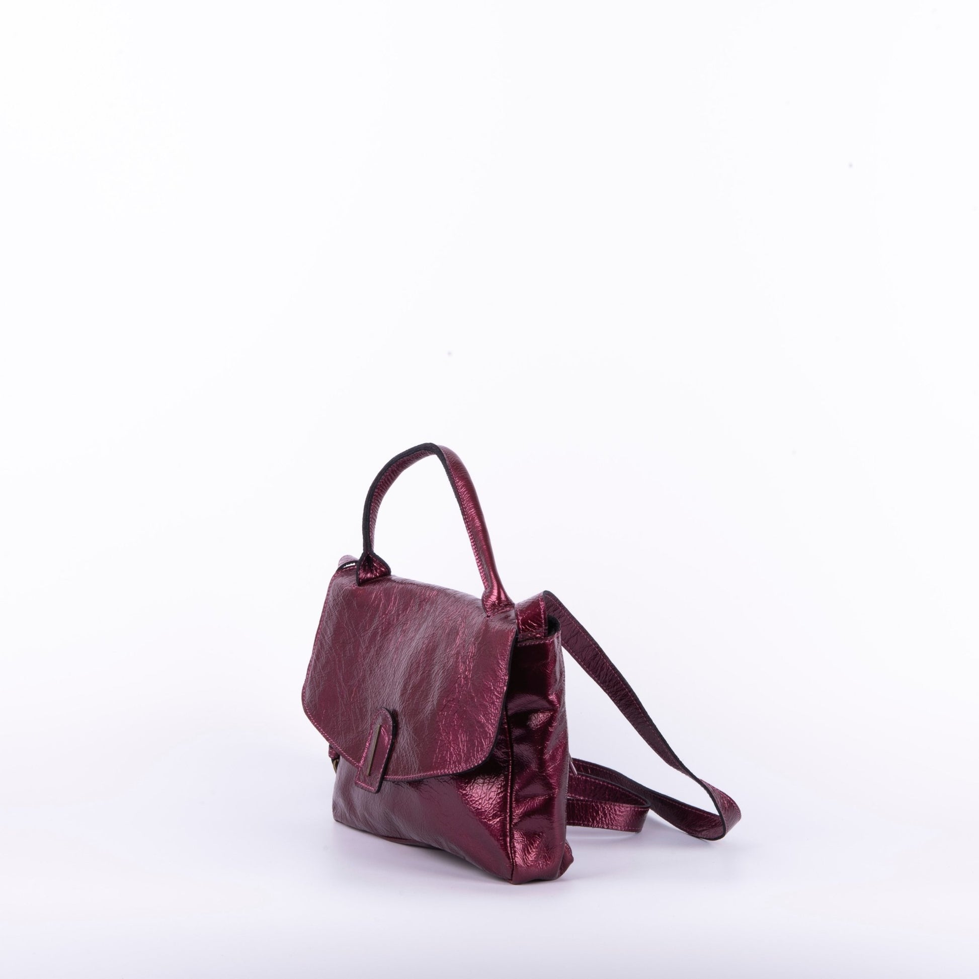 Chika vernice metallizzata iris - postina a tracolla in pelle rossa - Marta Ray