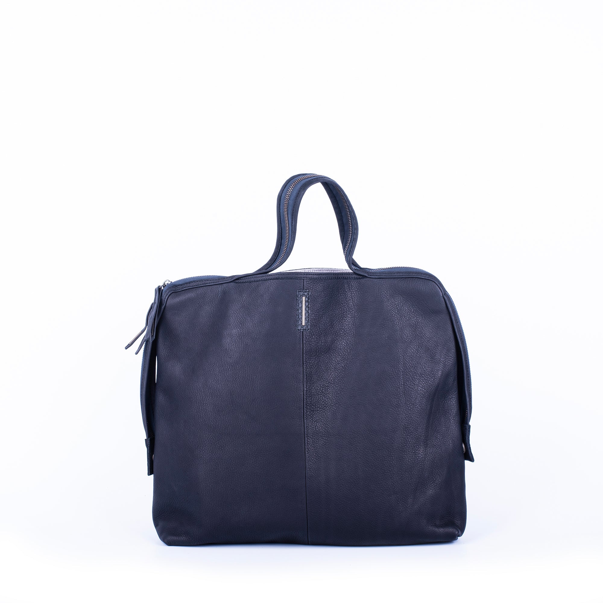 Clara martellata nera - borsa a mano in pelle nera - Marta Ray