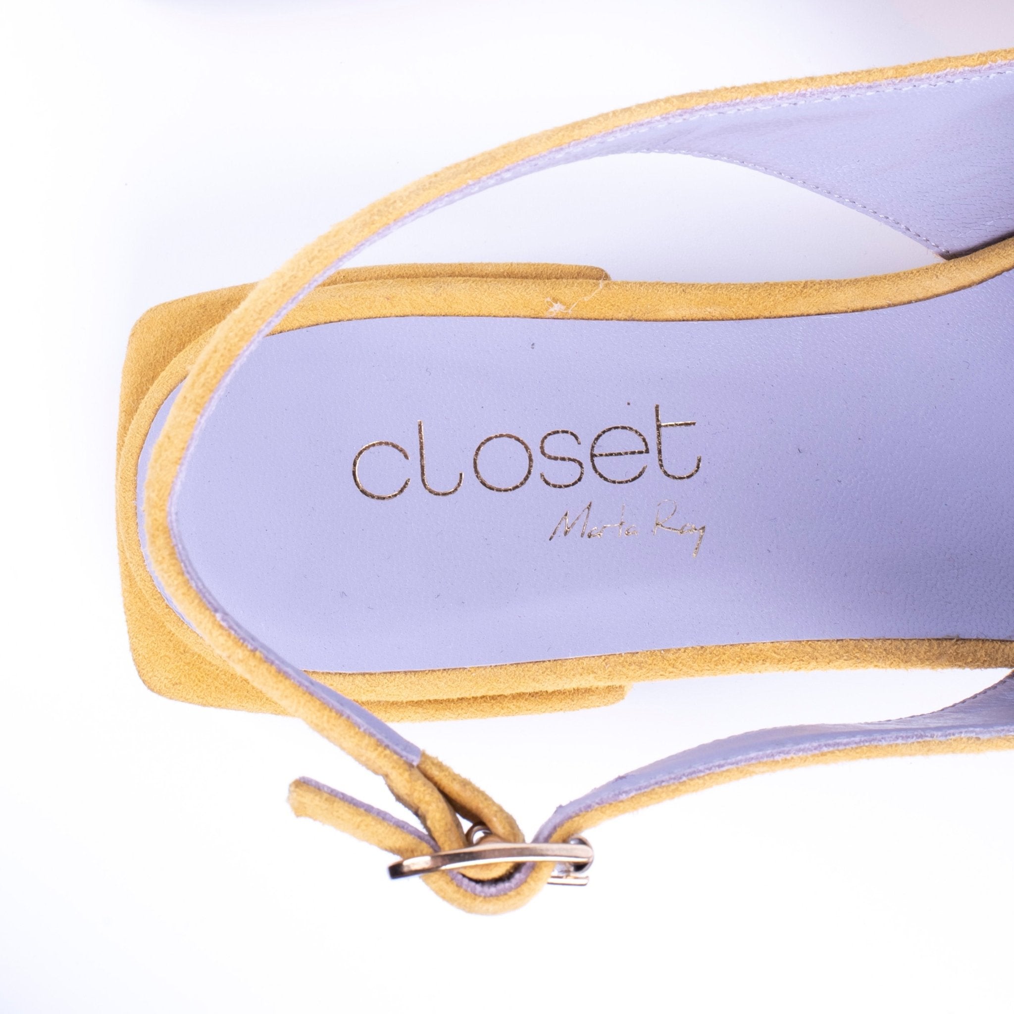 Closet DT 374 - sandalo a mocassino in camoscio giallo - Marta Ray