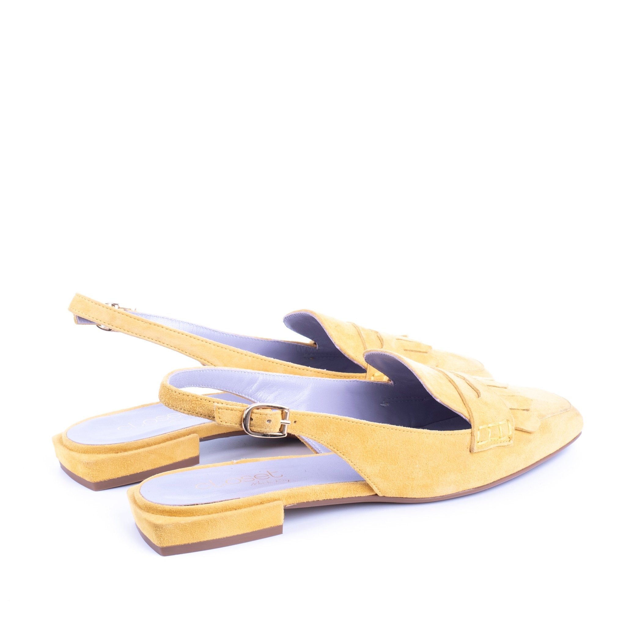 Closet DT 374 - sandalo a mocassino in camoscio giallo - Marta Ray