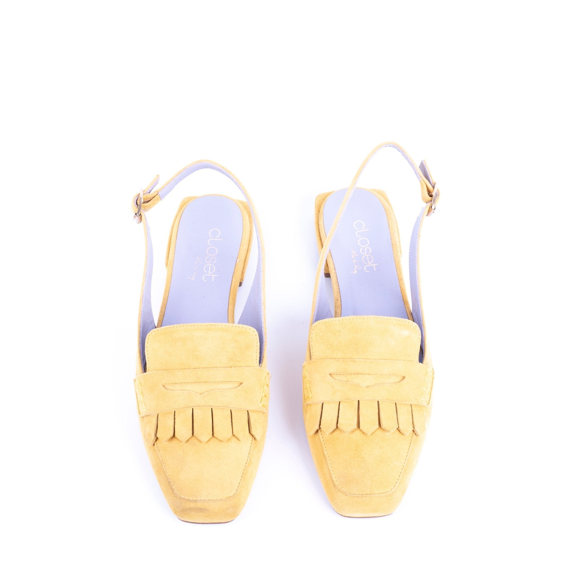 Closet DT 374 - sandalo a mocassino in camoscio giallo - Marta Ray