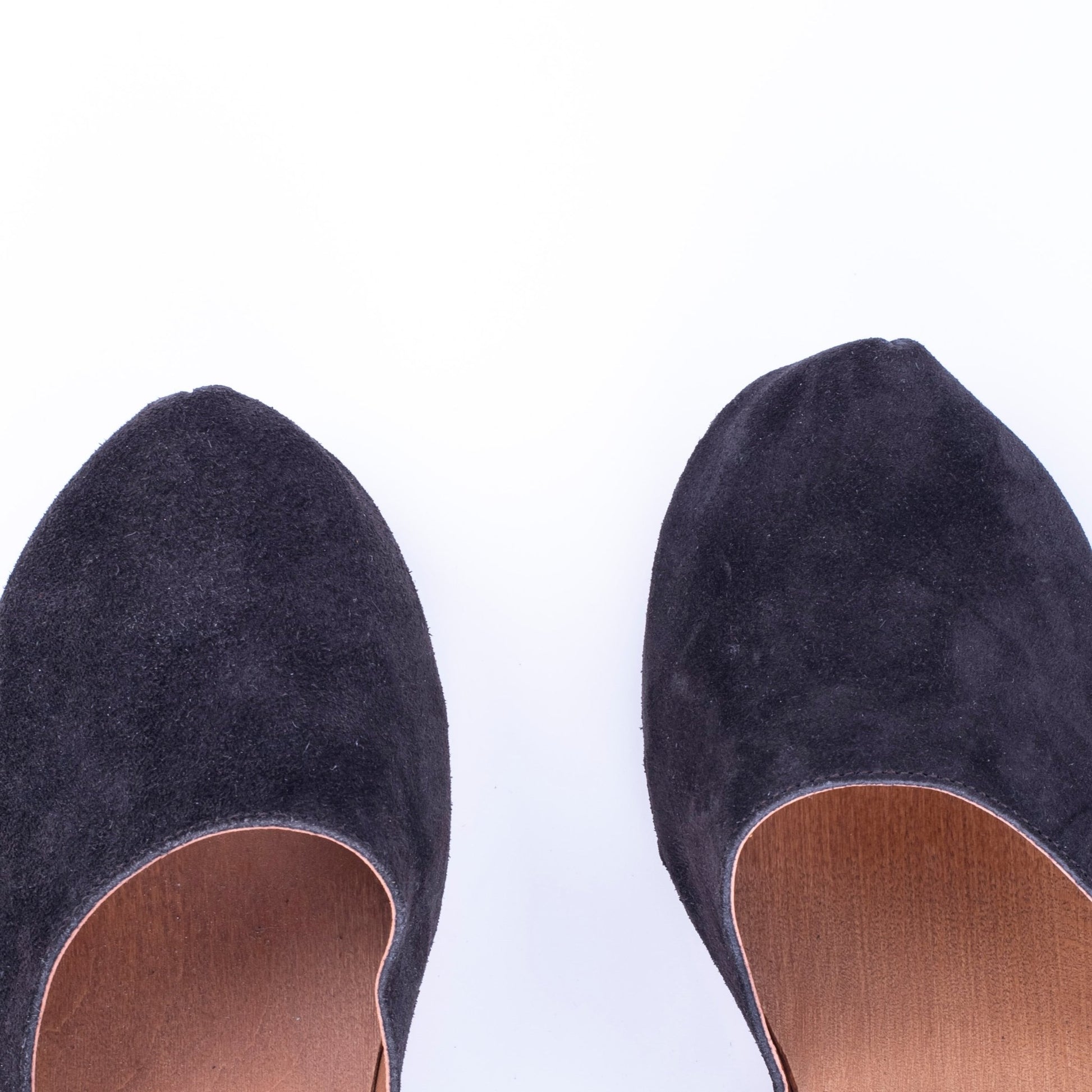 Closet MAR366 - sandalo zoccolo chiuso in camoscio nero - Marta Ray