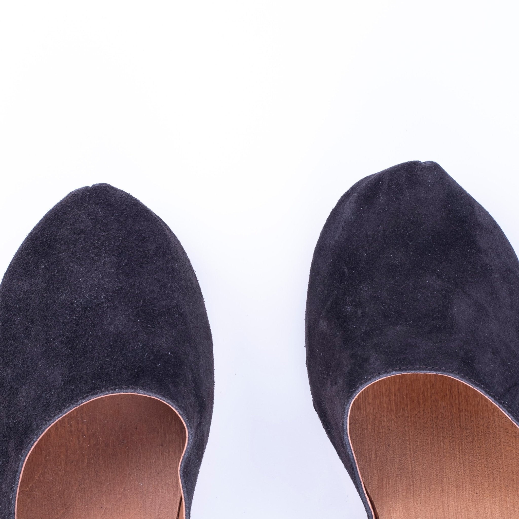 Closet MAR366 - sandalo zoccolo chiuso in camoscio nero - Marta Ray