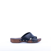 Closet MAR730 - ciabattina zoccolo in pelle nera - Marta Ray