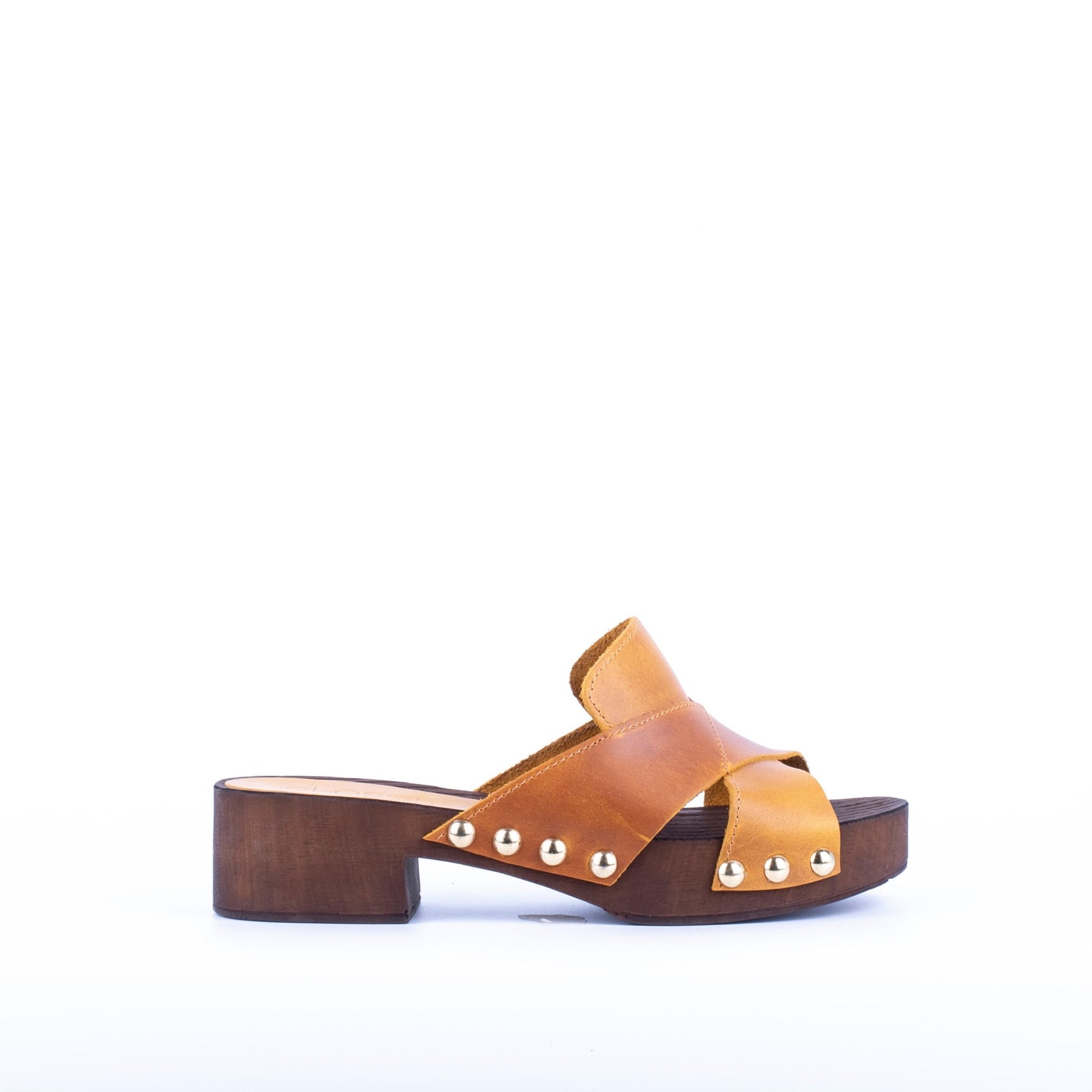 Closet MAR739 - ciabattina zoccolo in pelle gialla - Marta Ray