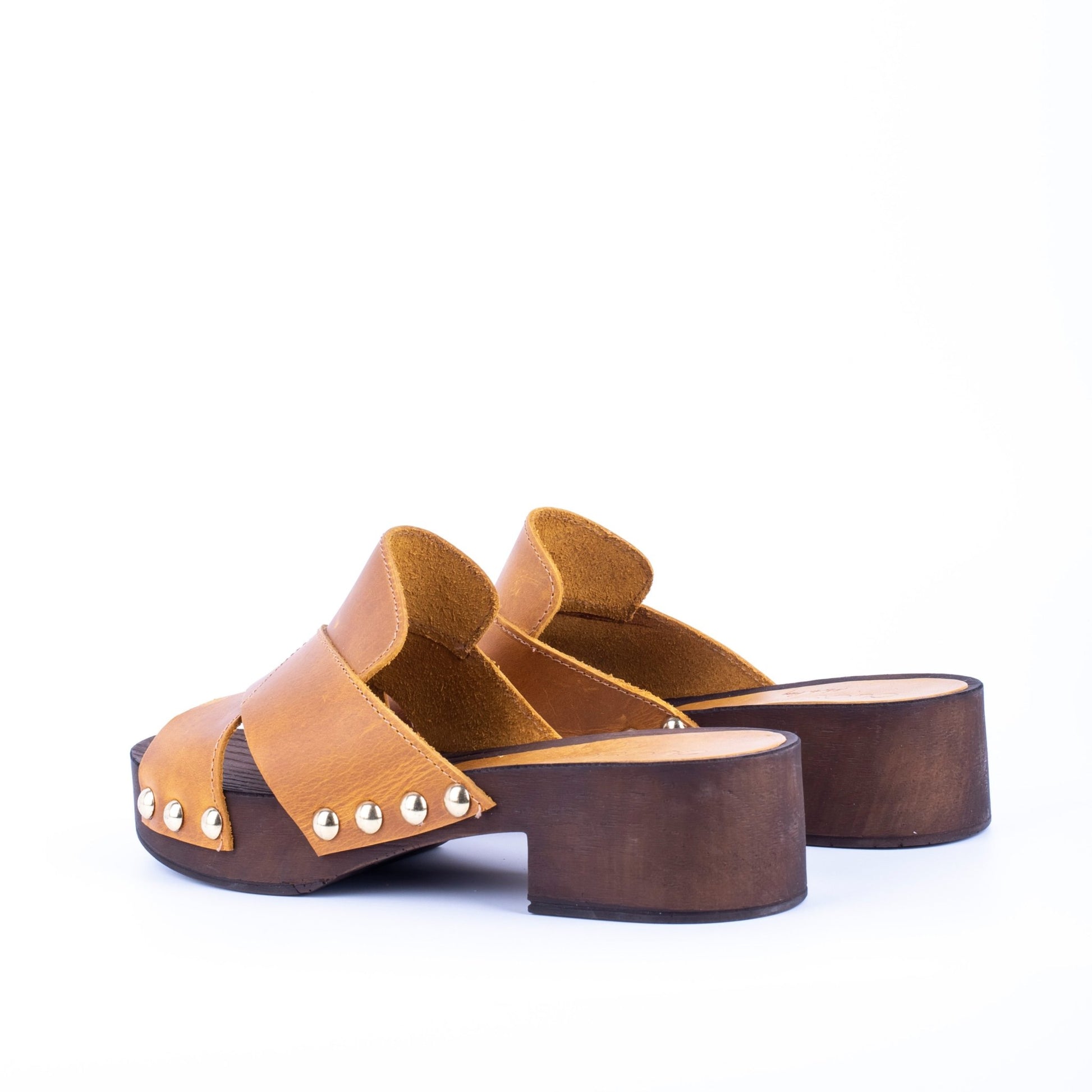 Closet MAR739 - ciabattina zoccolo in pelle gialla - Marta Ray